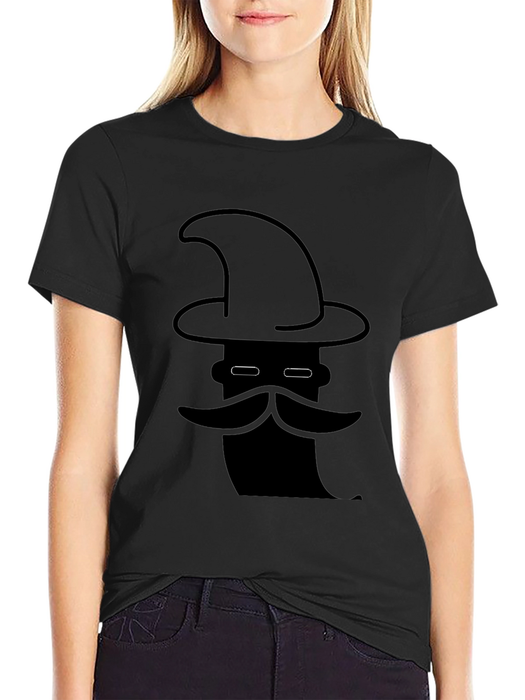 Mystic Wizard Graphic Tee - Black Cotton T-Shirt