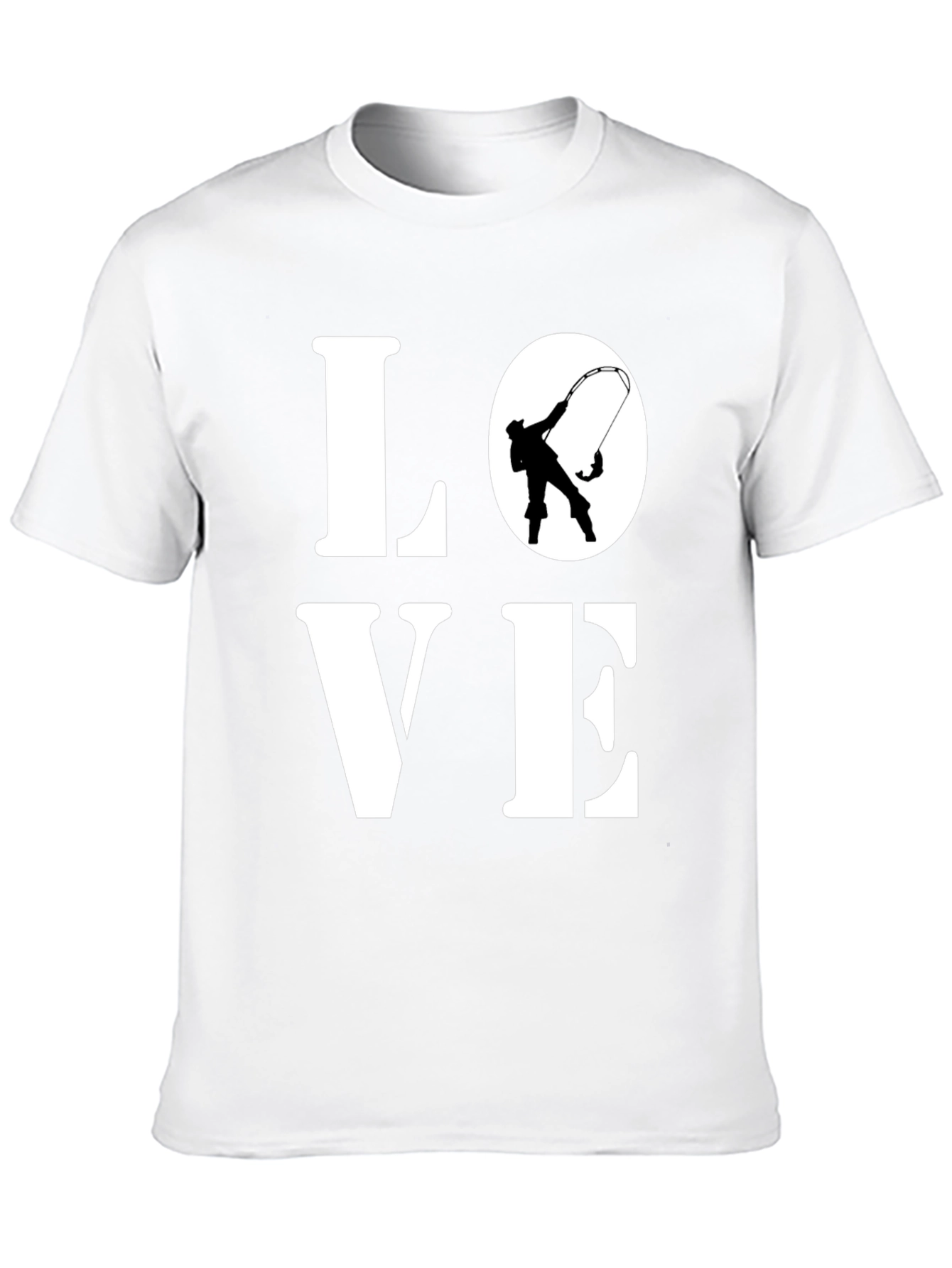 Love Fishing T-Shirt - Black Cotton Tee