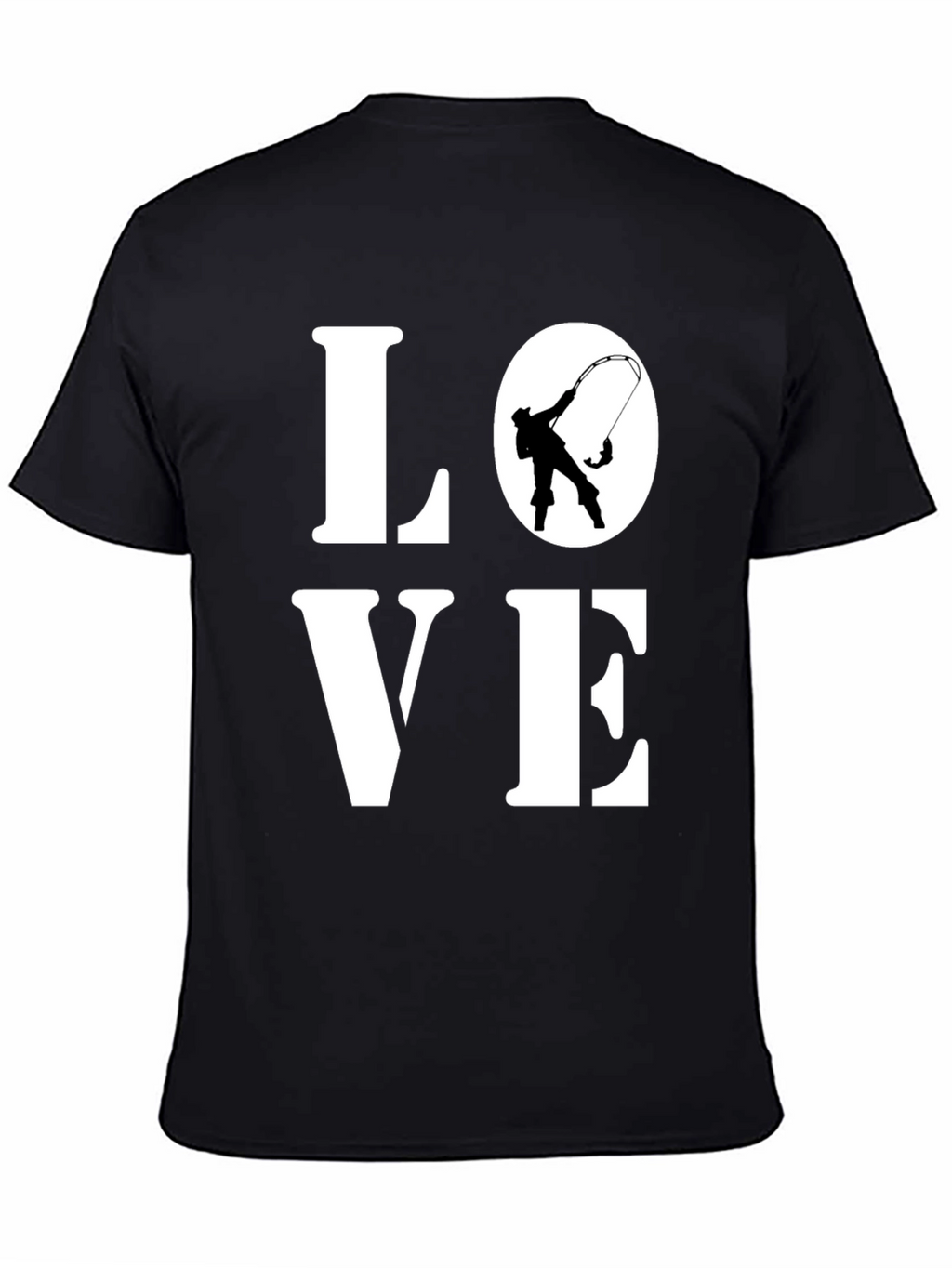 Love Fishing T-Shirt - Black Cotton Tee