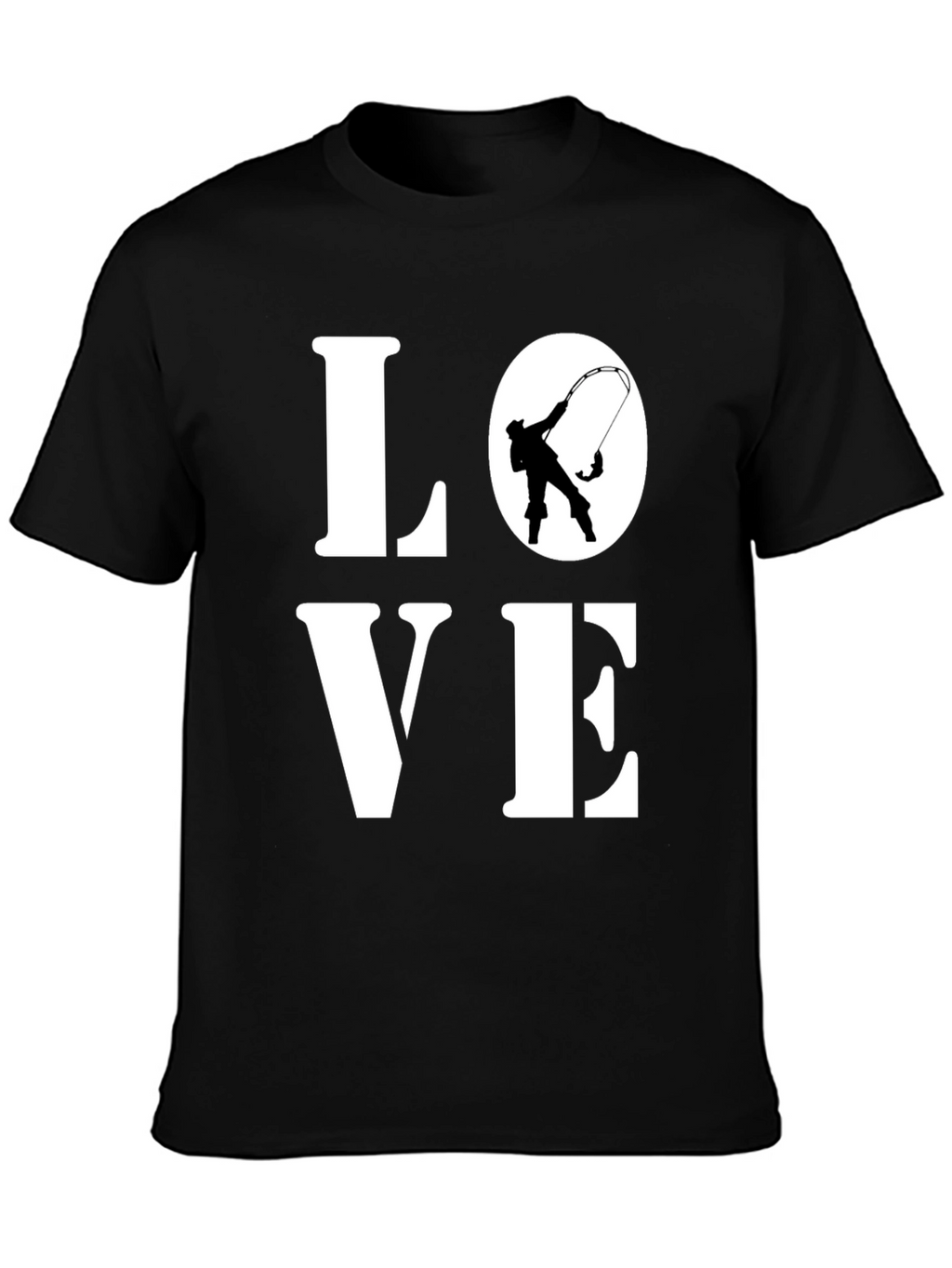 Love Fishing T-Shirt - Black Cotton Tee