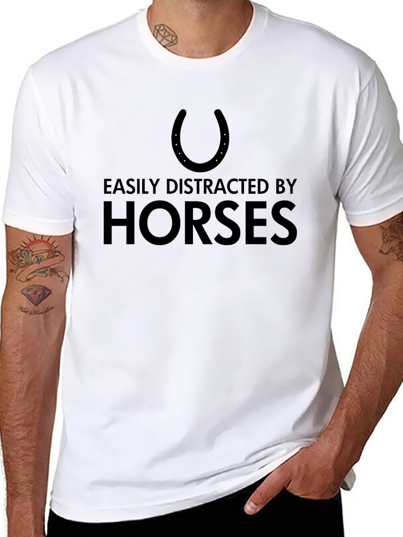 Horse Lover T-Shirt - Easily Distracted