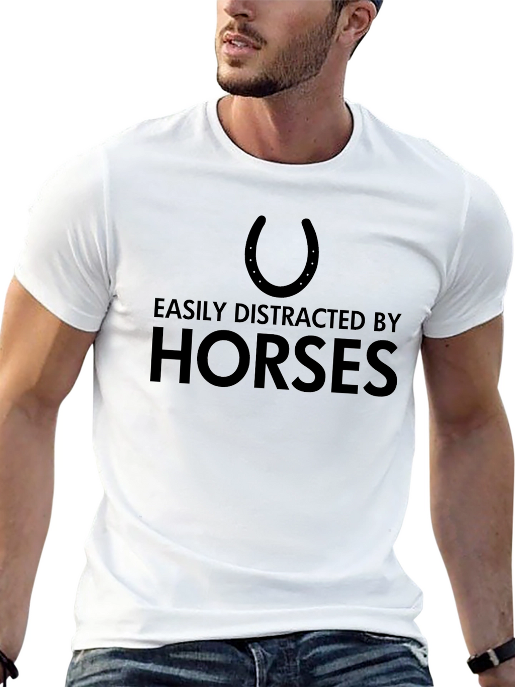 Horse Lover T-Shirt - Easily Distracted