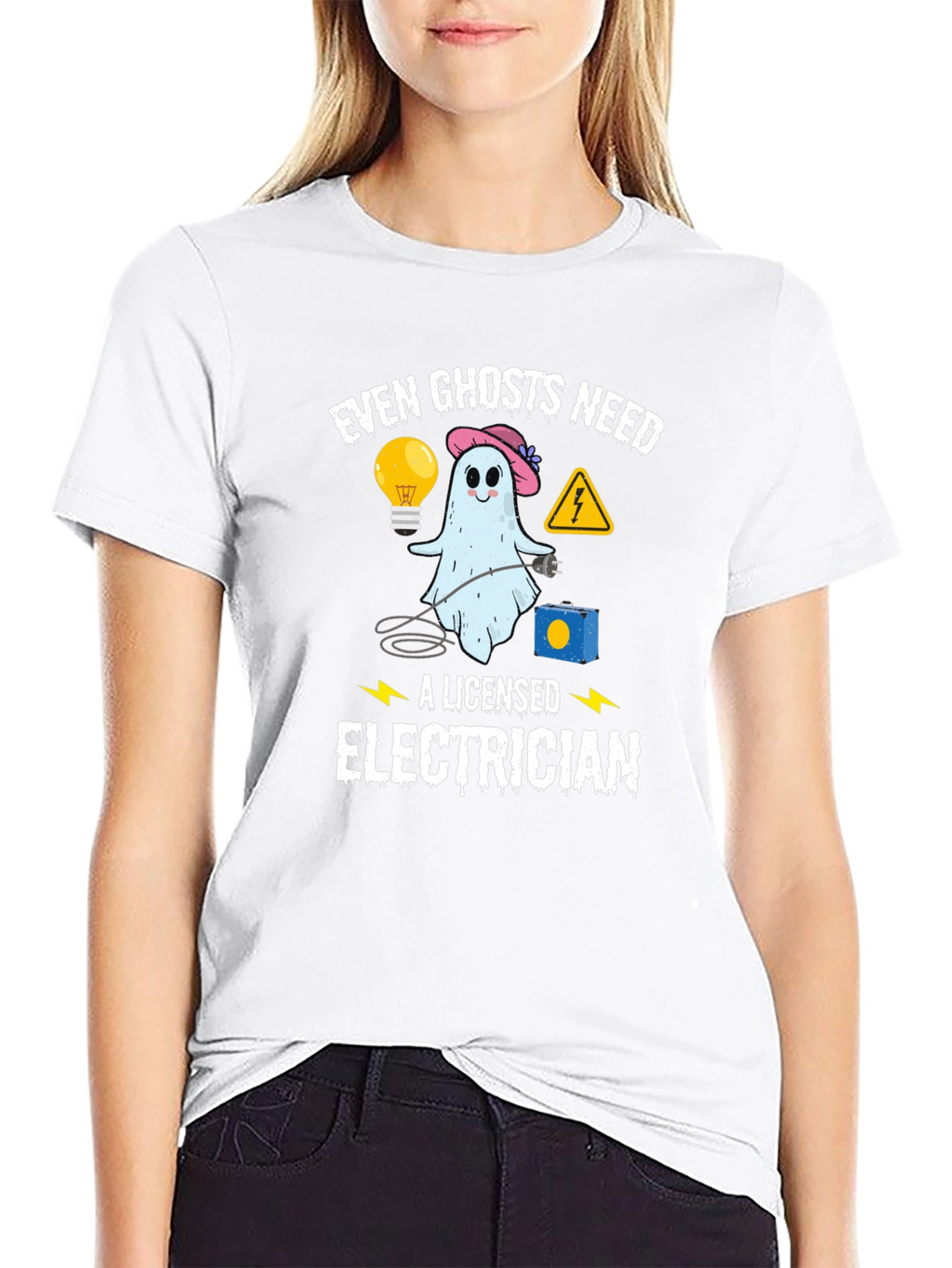 Even Ghosts Need a Licensed Electrician T-Shirt