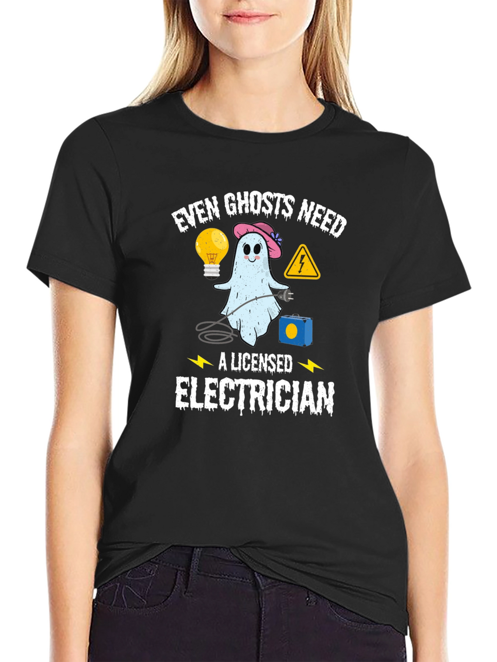 Even Ghosts Need a Licensed Electrician T-Shirt