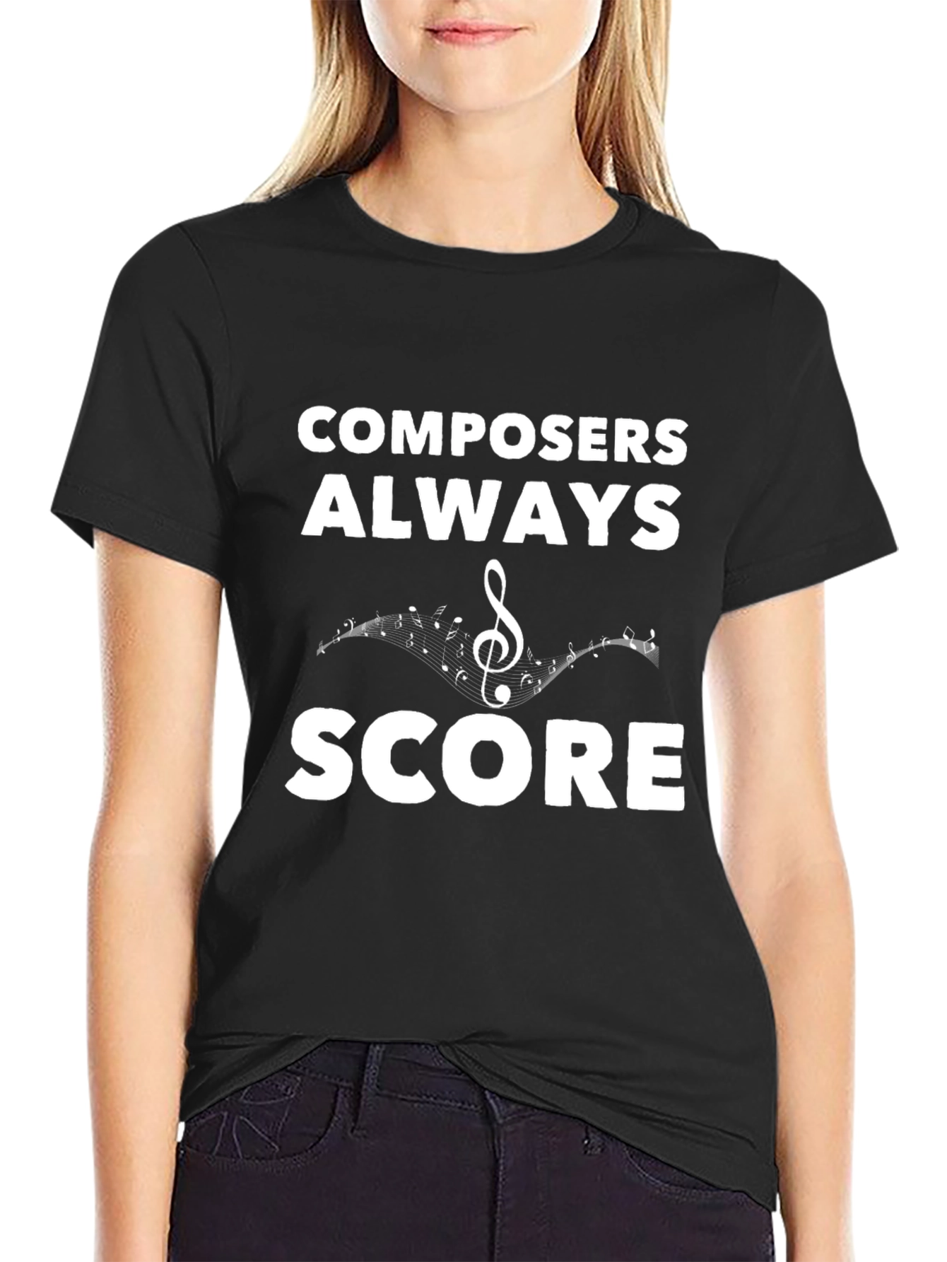 Composers Always Score Black T-Shirt