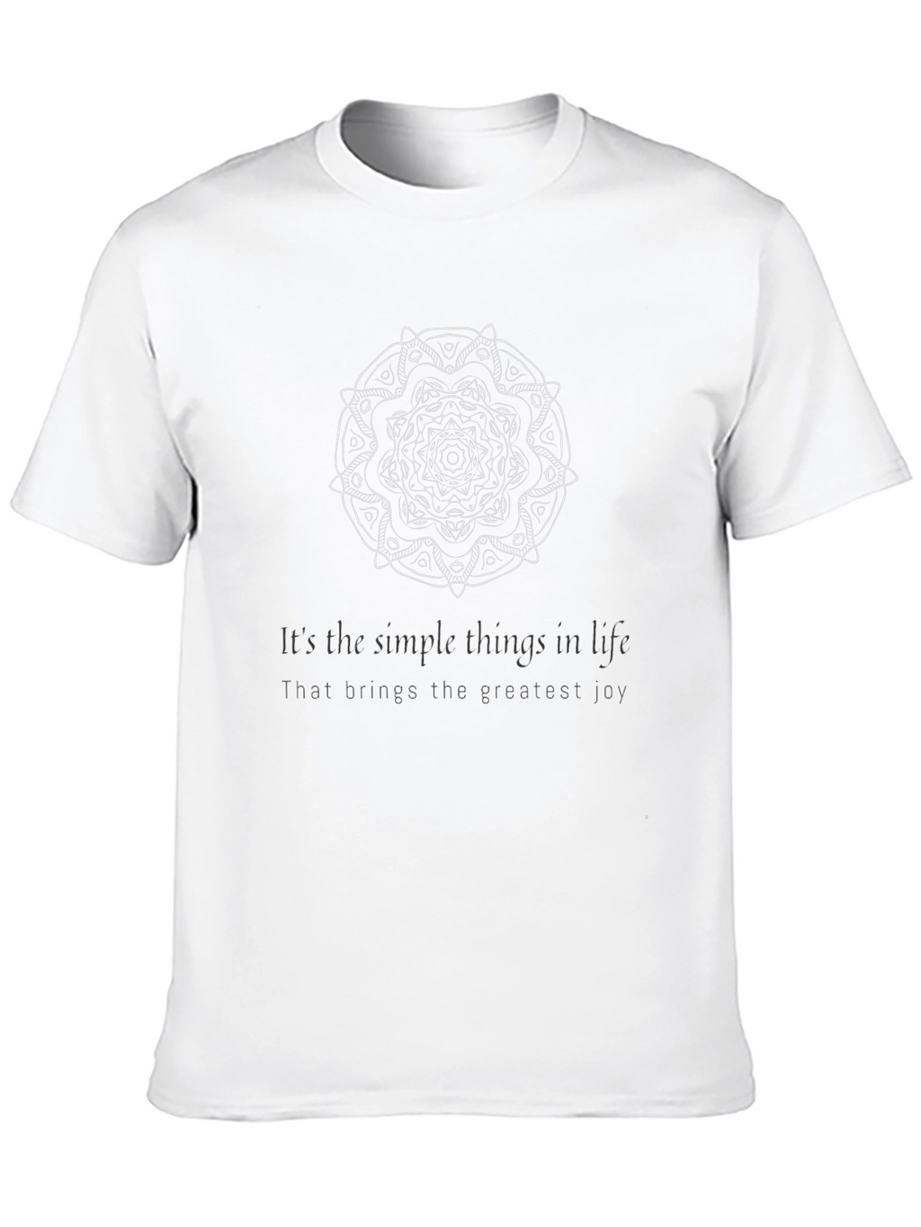 Minimalist Mandala Graphic Black T-Shirt