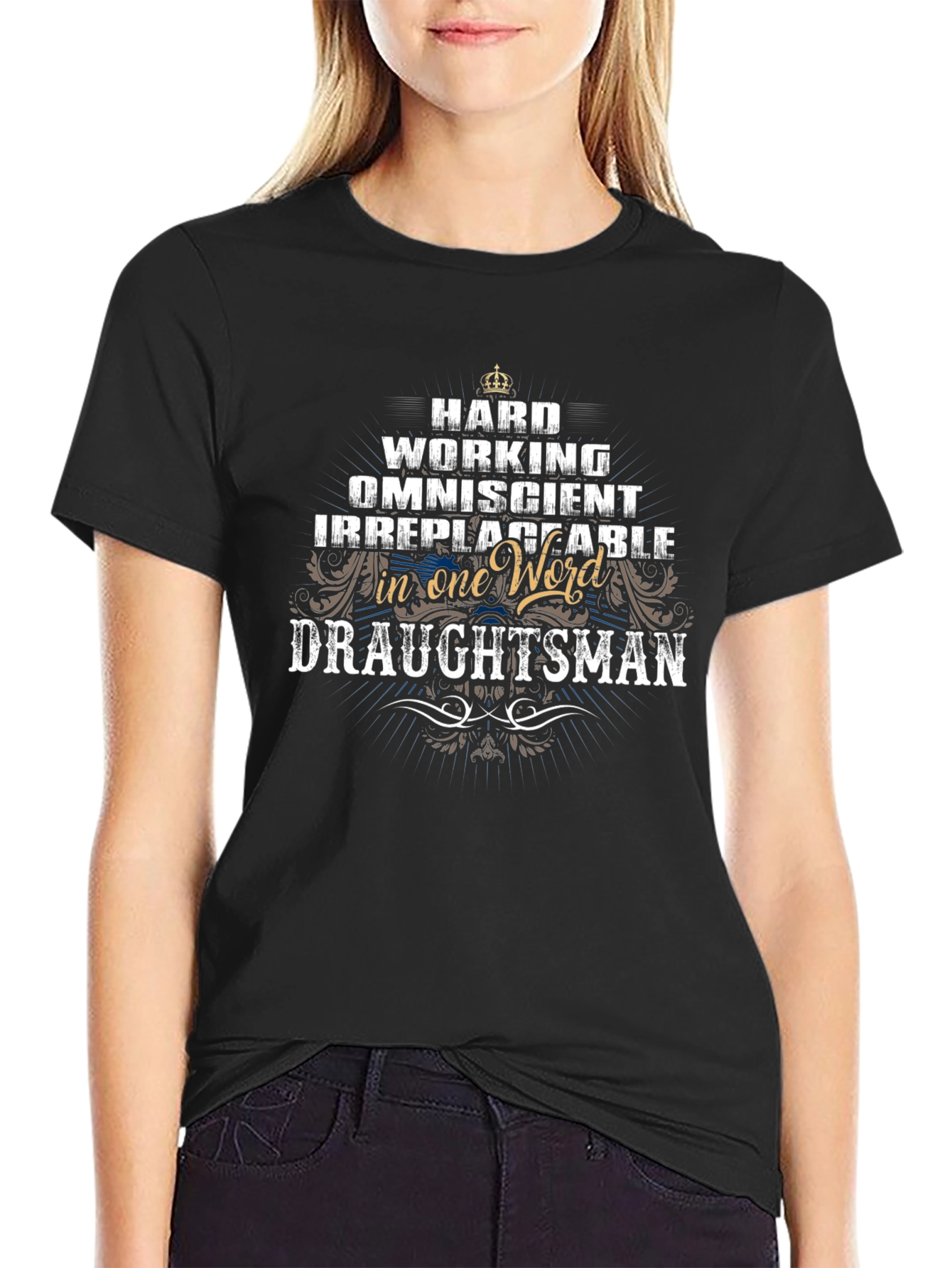 Hard Working Draftsman Graphic T-Shirt