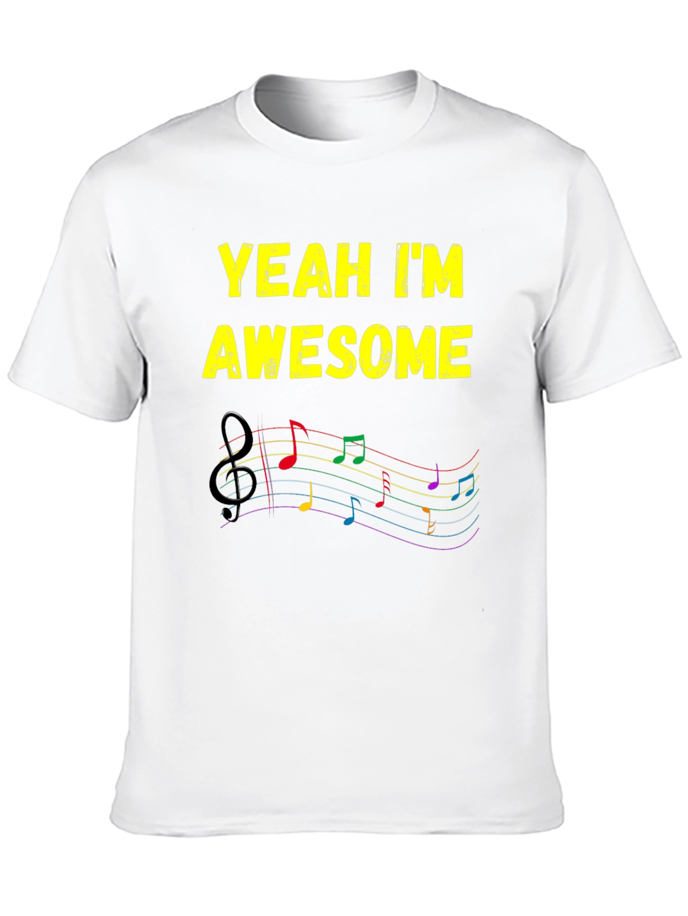 Awesome Music Notes T-Shirt - Stylish Graphic Tee