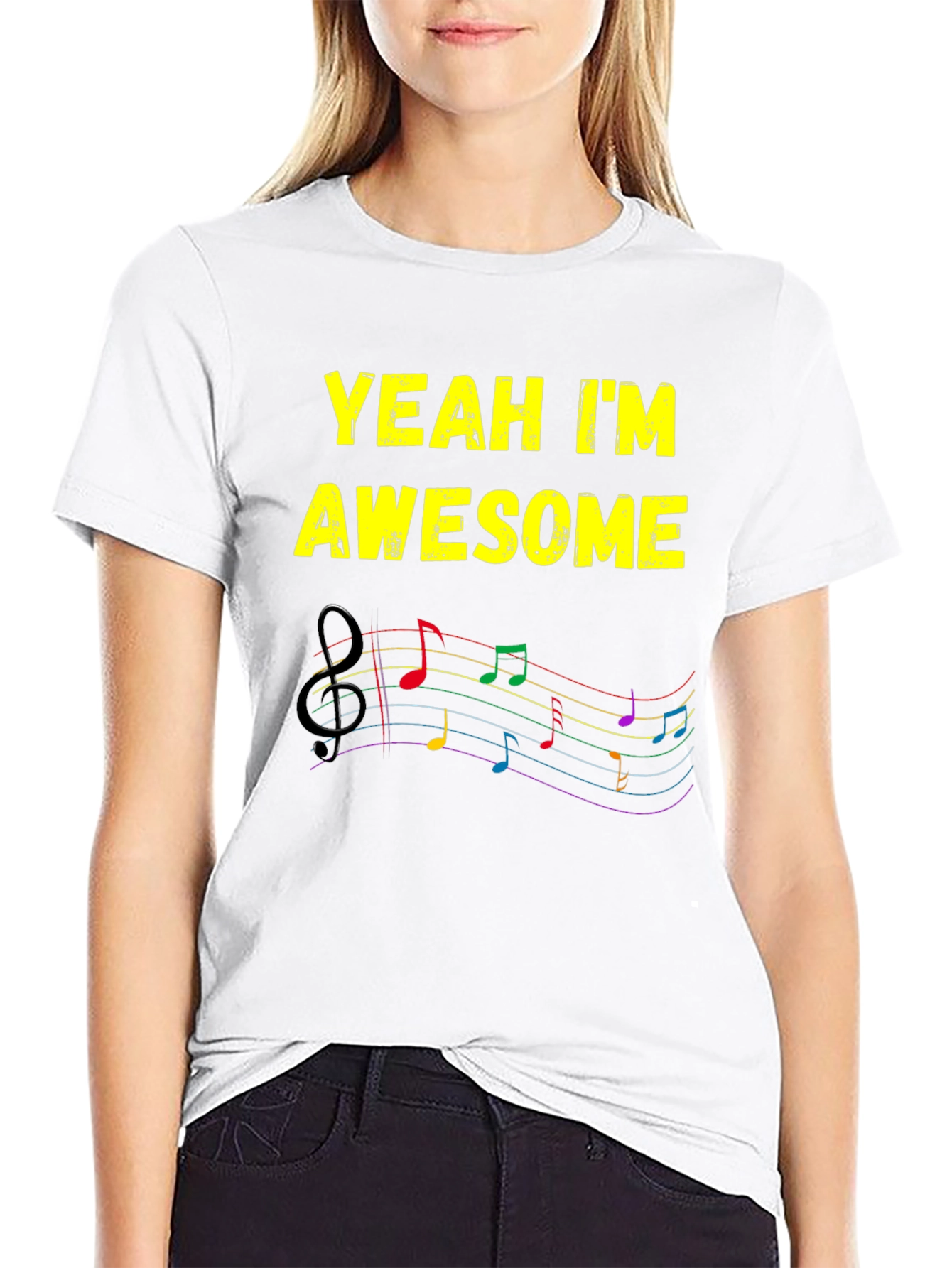Awesome Music Notes T-Shirt - Stylish Graphic Tee