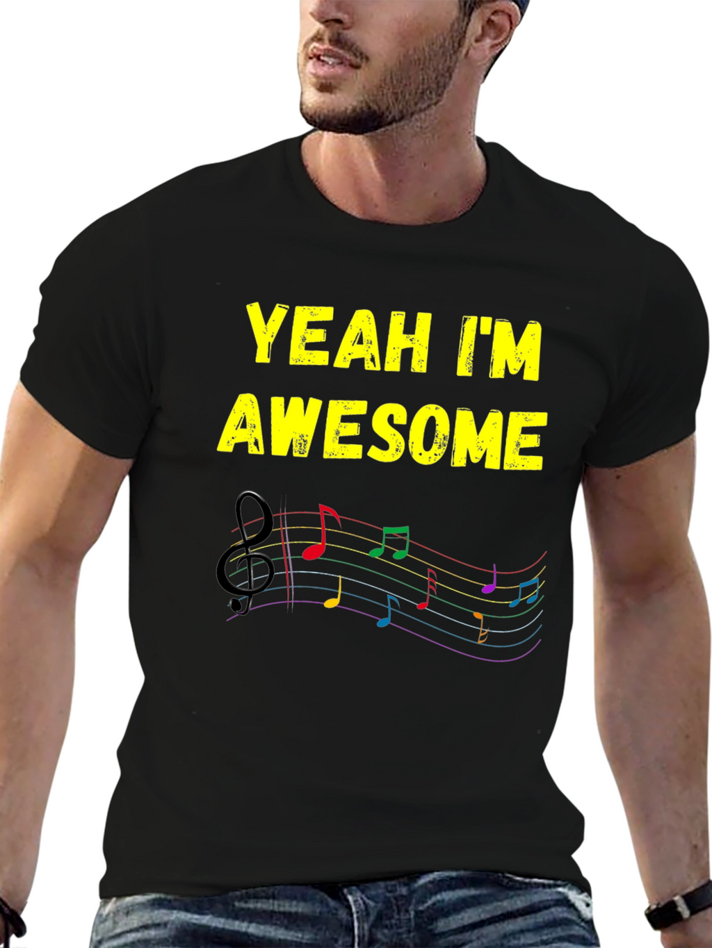 Awesome Music Notes T-Shirt - Stylish Graphic Tee