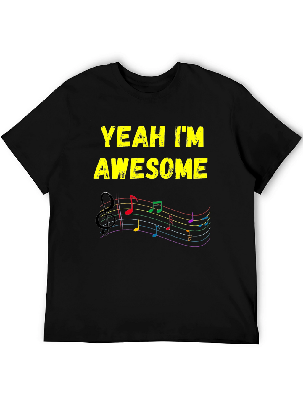 Awesome Music Notes T-Shirt - Stylish Graphic Tee