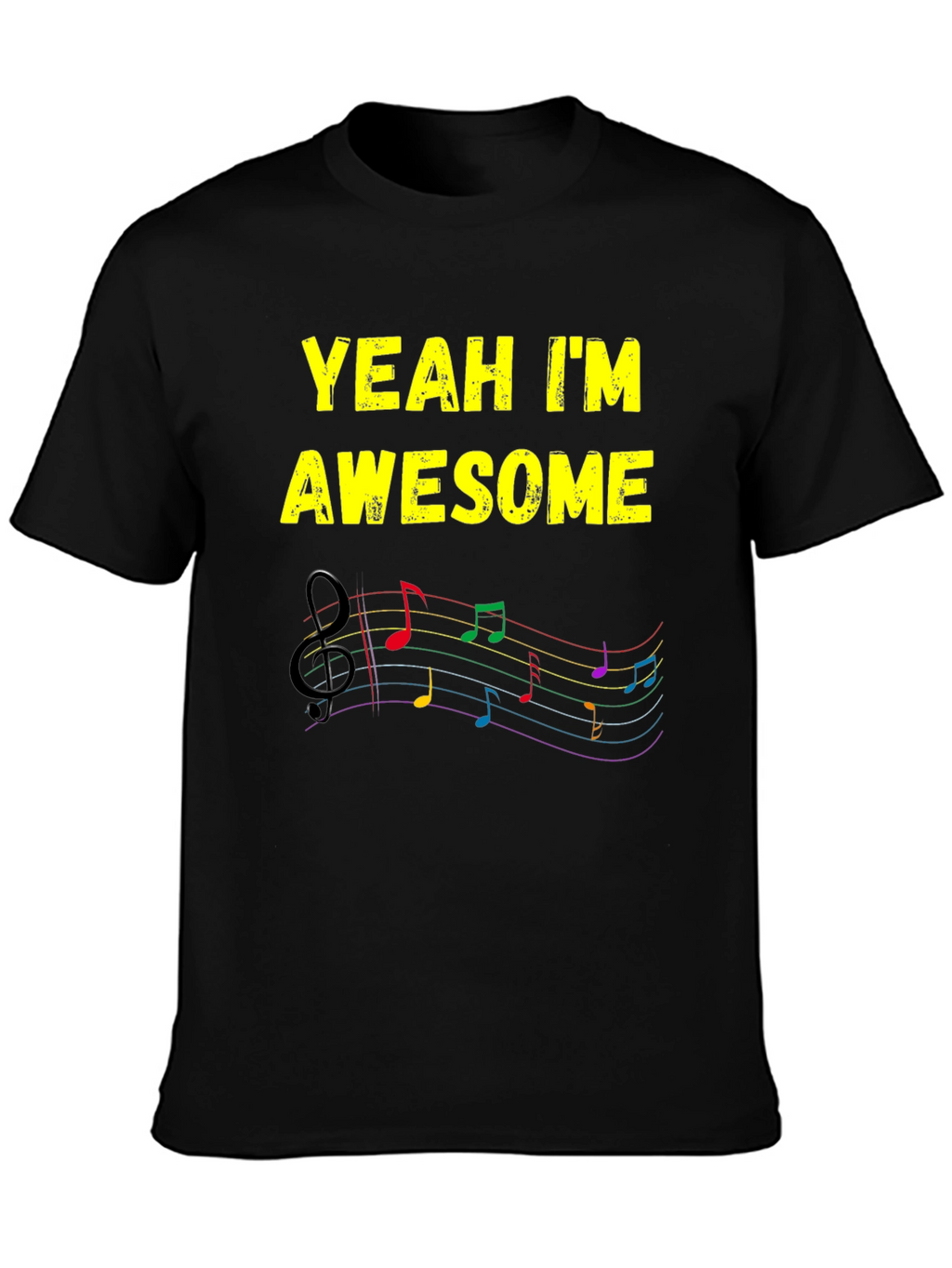Awesome Music Notes T-Shirt - Stylish Graphic Tee