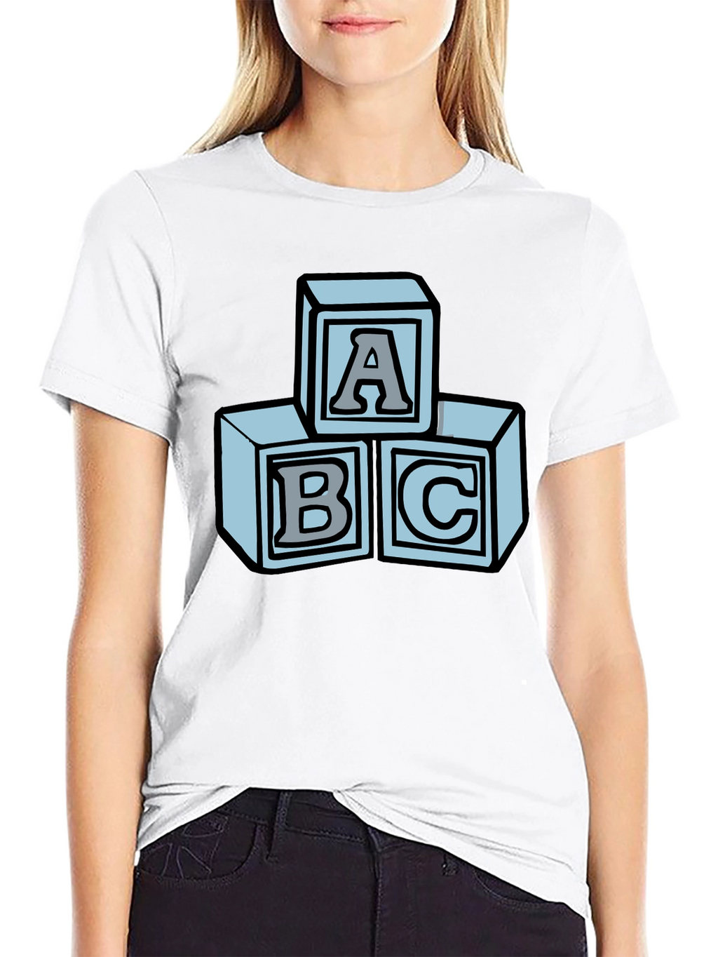 ABC Blocks Graphic Tee - Soft Cotton Blend
