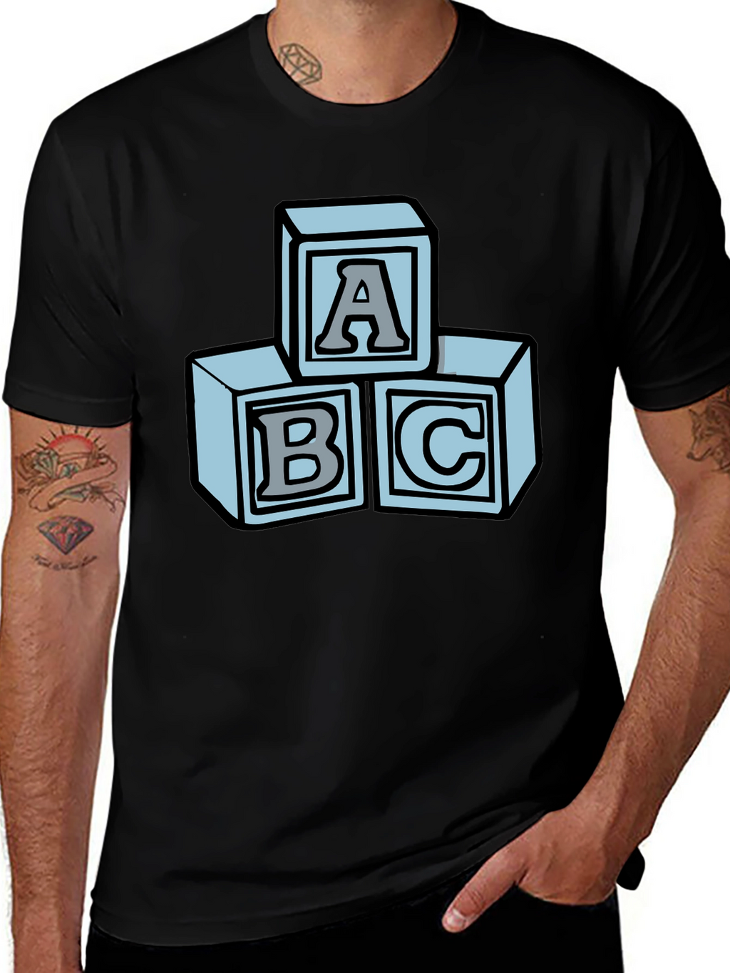 ABC Blocks Graphic Tee - Soft Cotton Blend