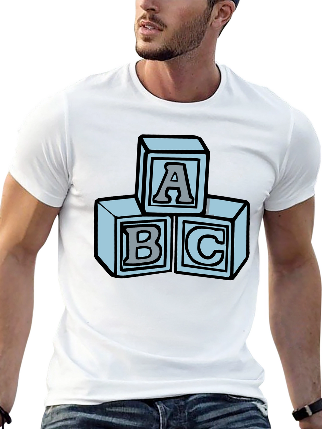 ABC Blocks Graphic Tee - Soft Cotton Blend