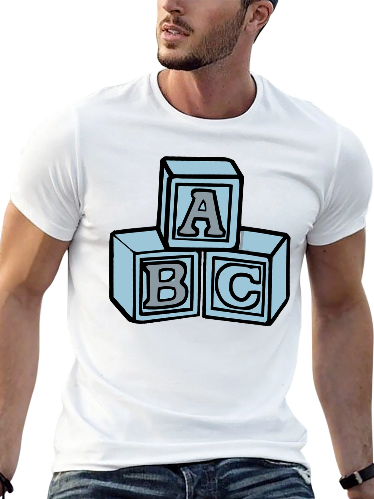 ABC Blocks Graphic Tee - Soft Cotton Blend