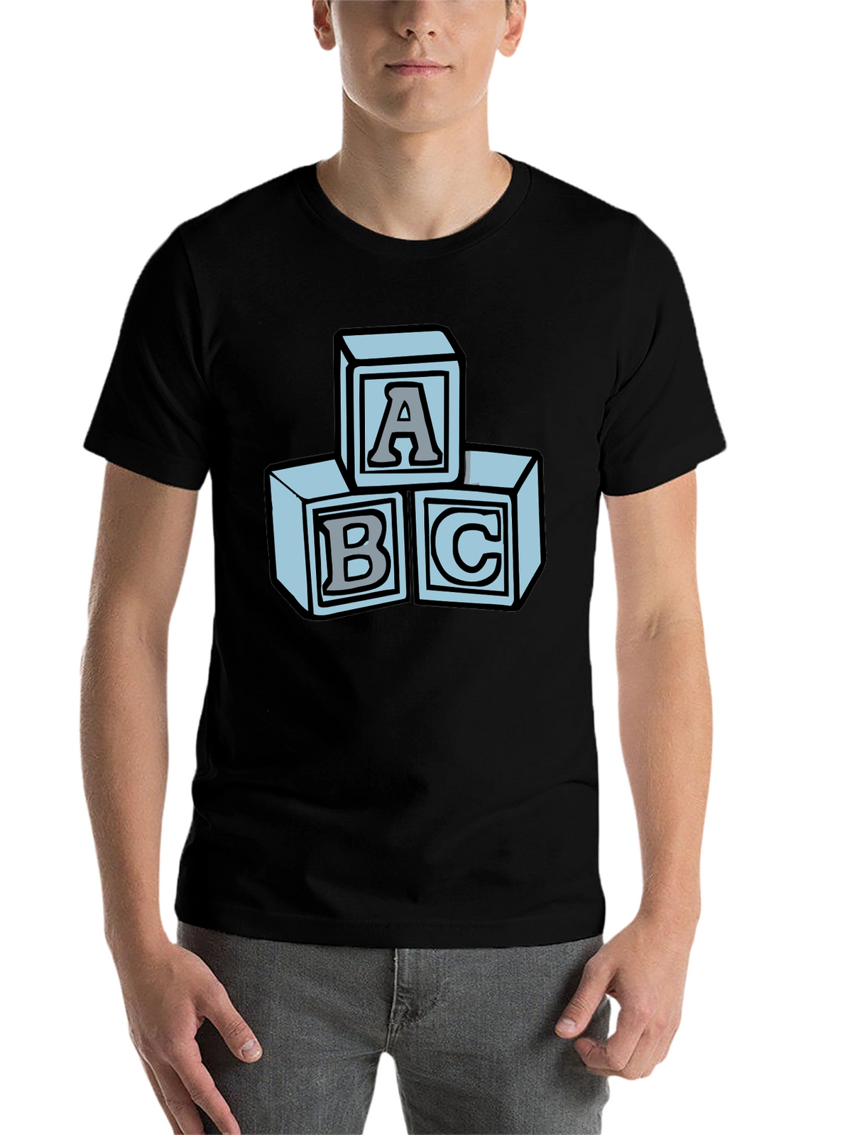 ABC Blocks Graphic Tee - Soft Cotton Blend