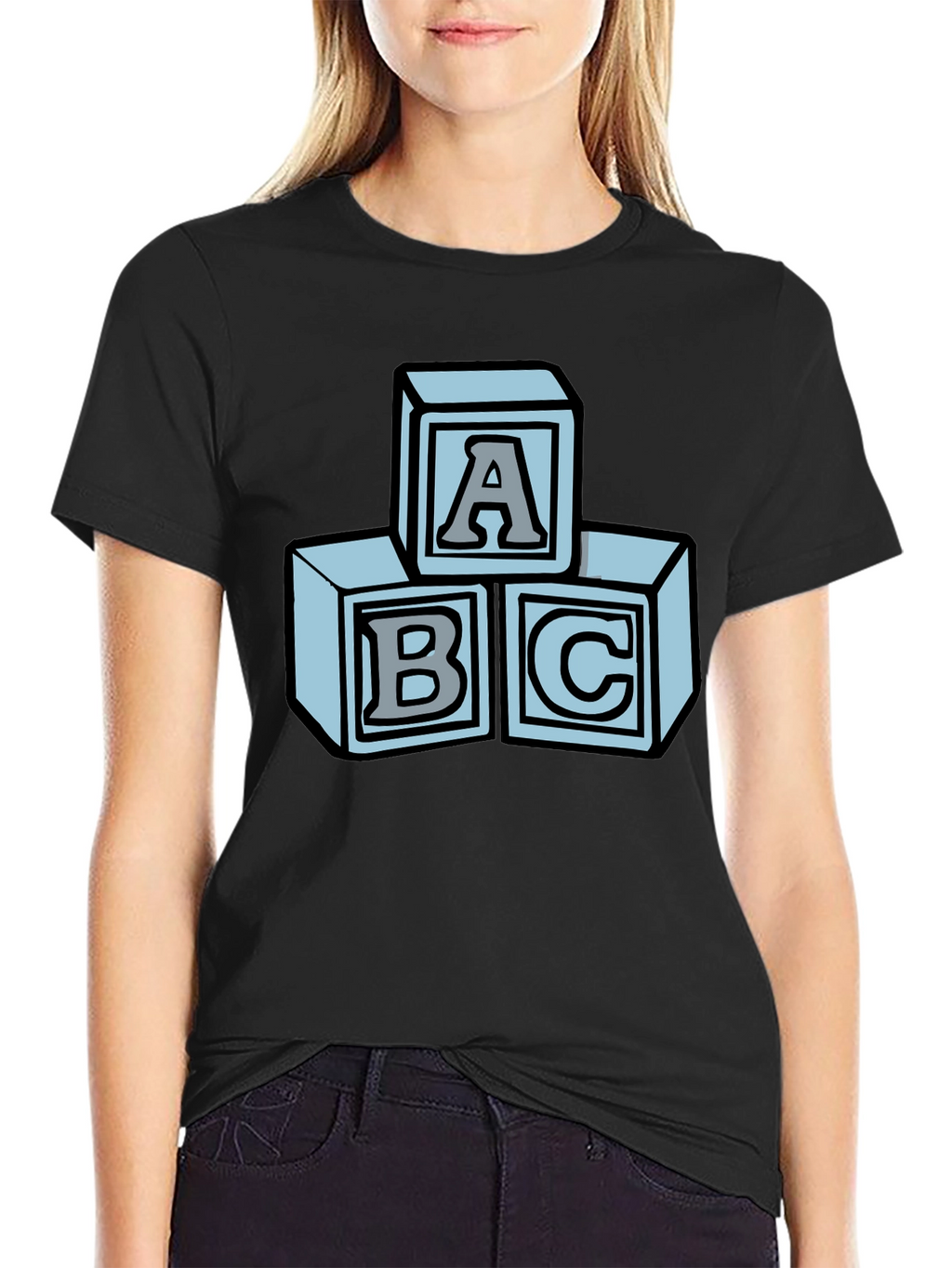 ABC Blocks Graphic Tee - Soft Cotton Blend