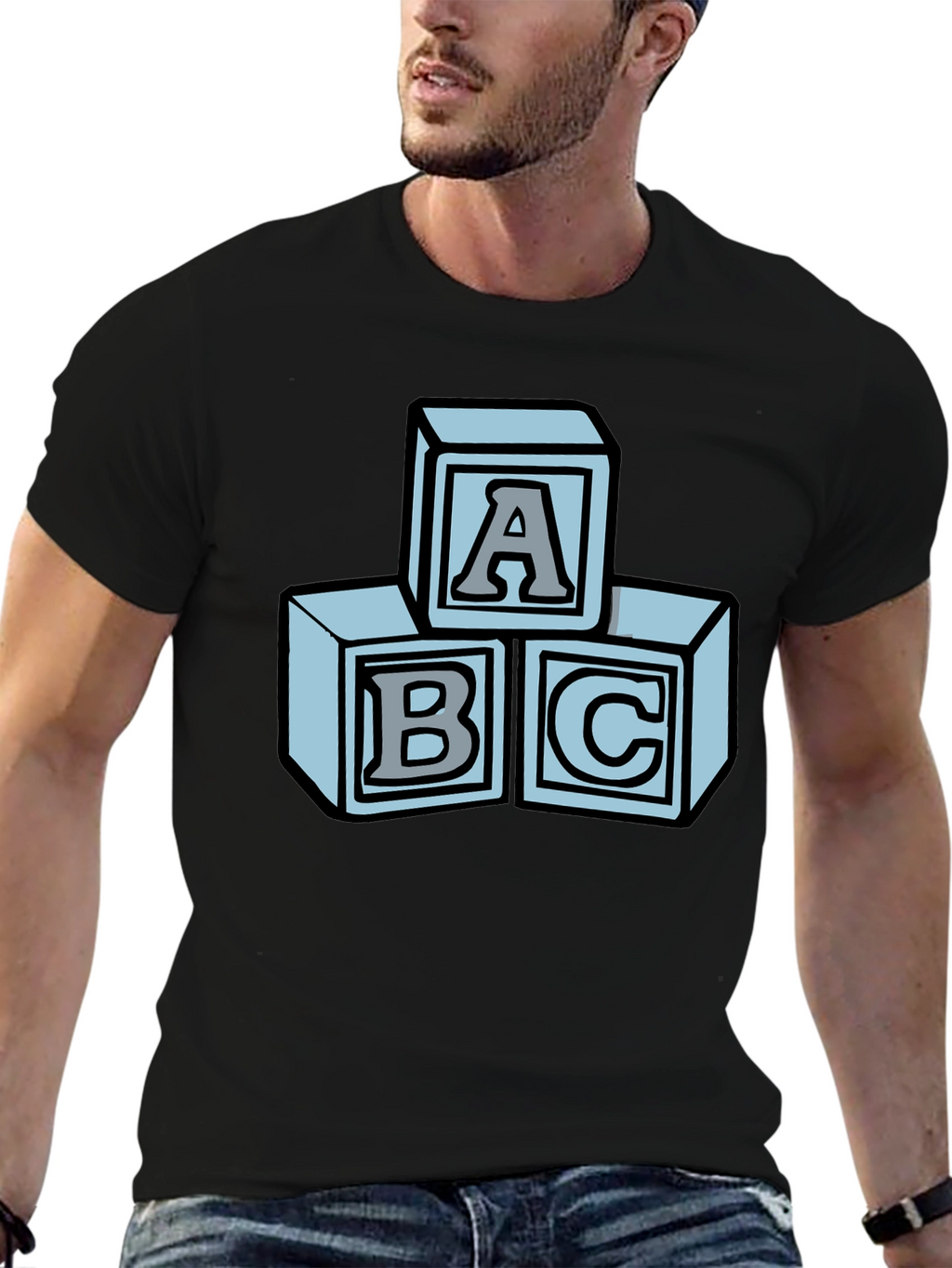ABC Blocks Graphic Tee - Soft Cotton Blend