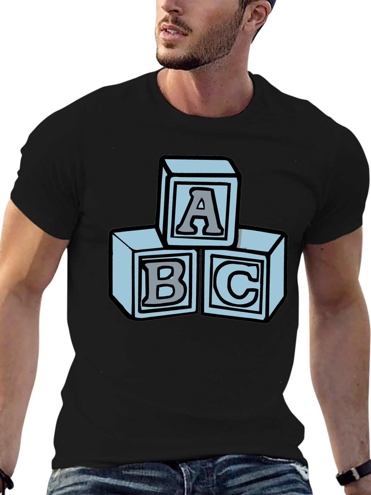 ABC Blocks Graphic Tee - Soft Cotton Blend