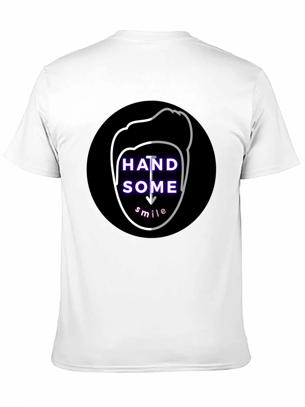 Handsome Smile Graphic Tee - Soft Cotton Black T-Shirt