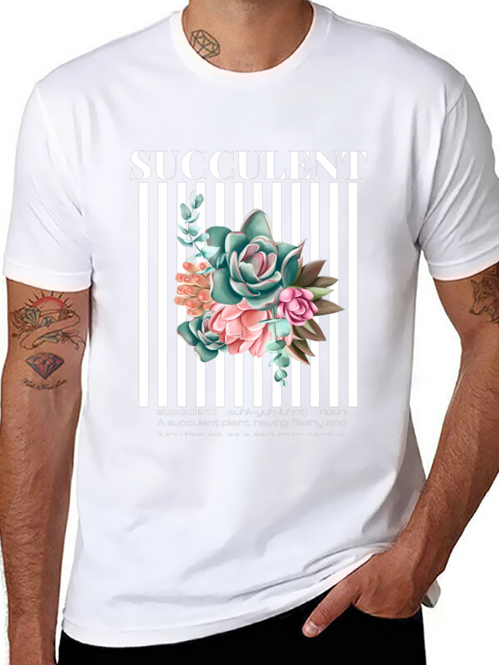 Succulent Plant Graphic T-Shirt