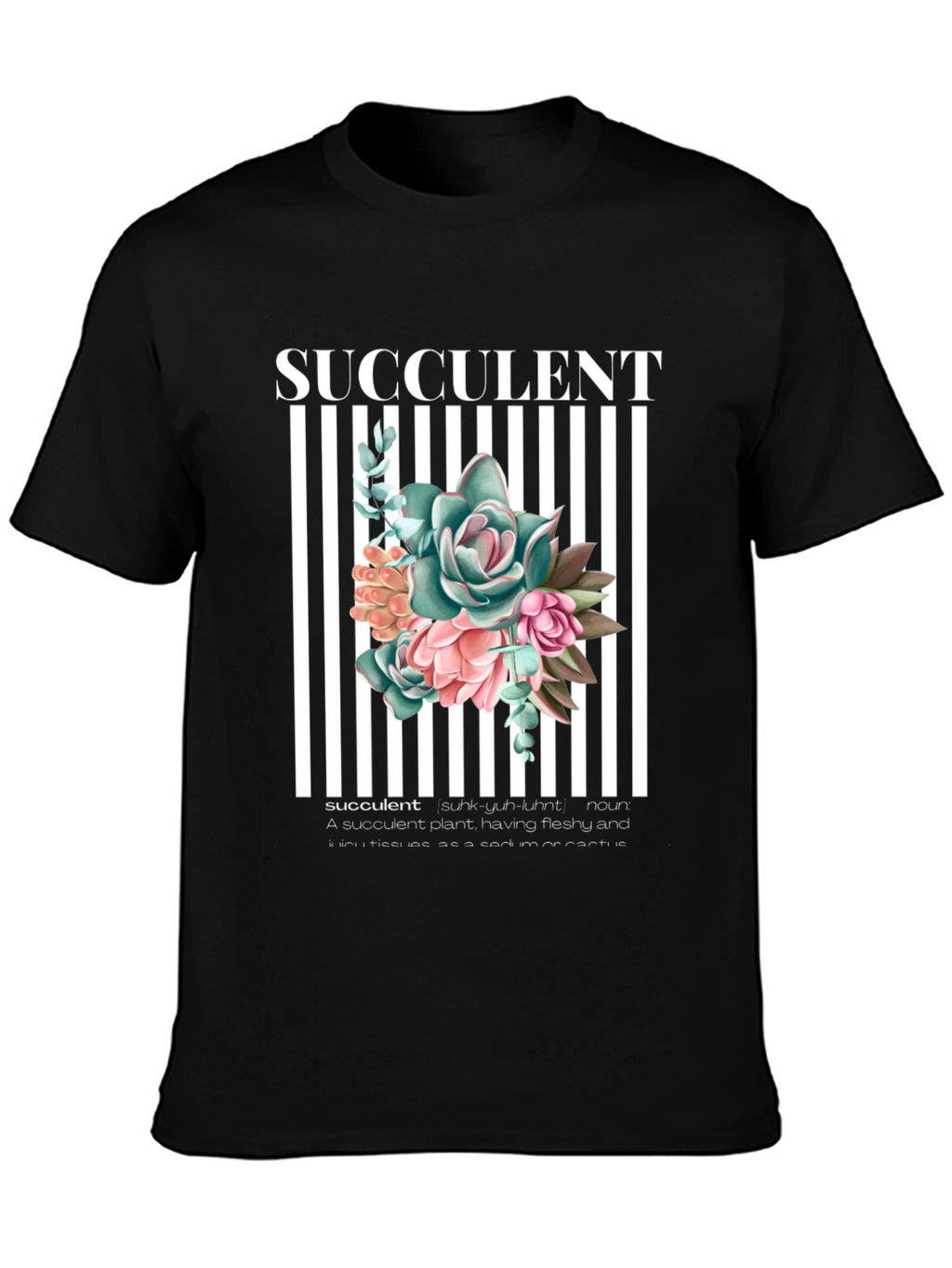 Succulent Plant Graphic T-Shirt