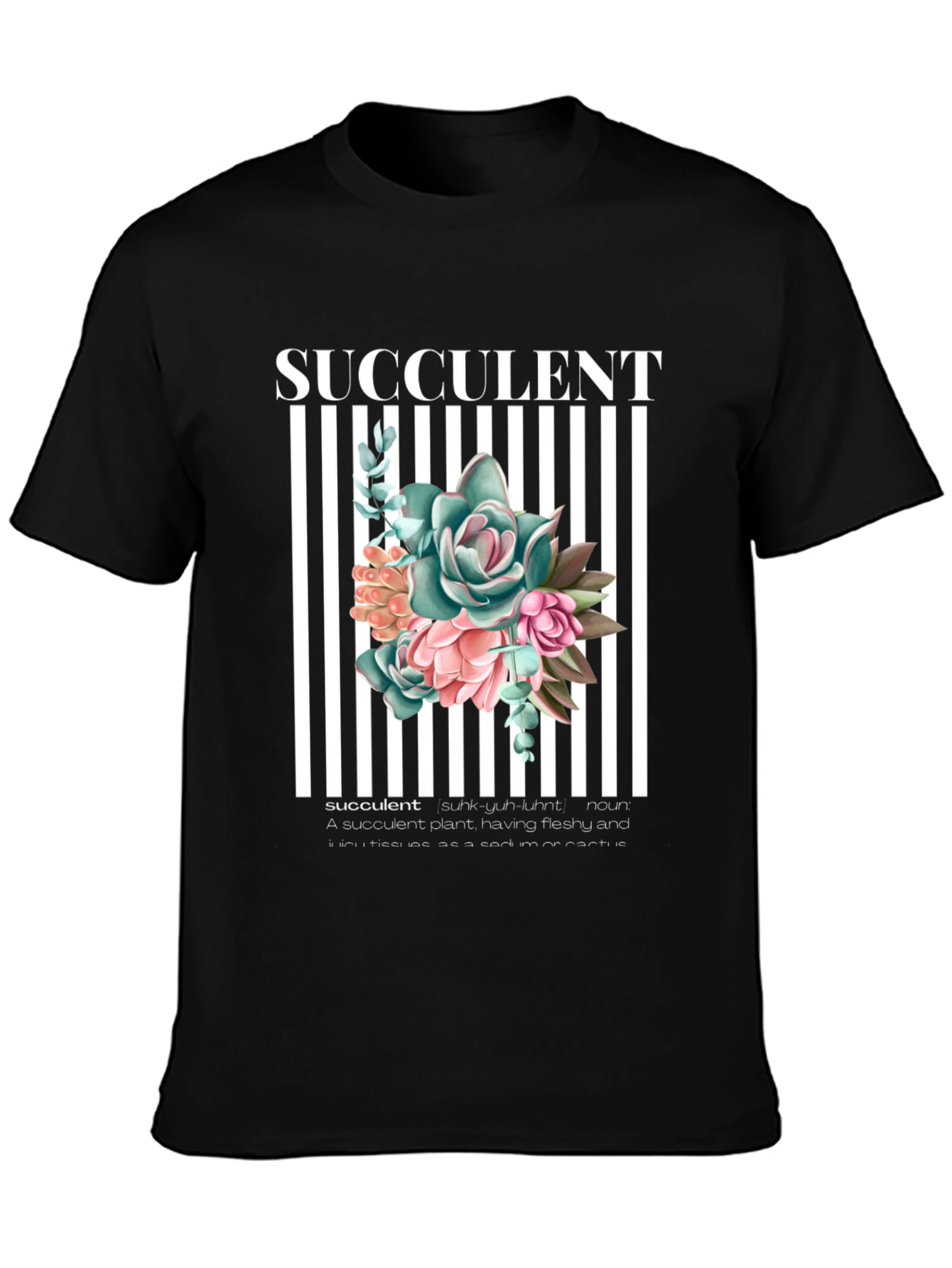 Succulent Plant Graphic T-Shirt