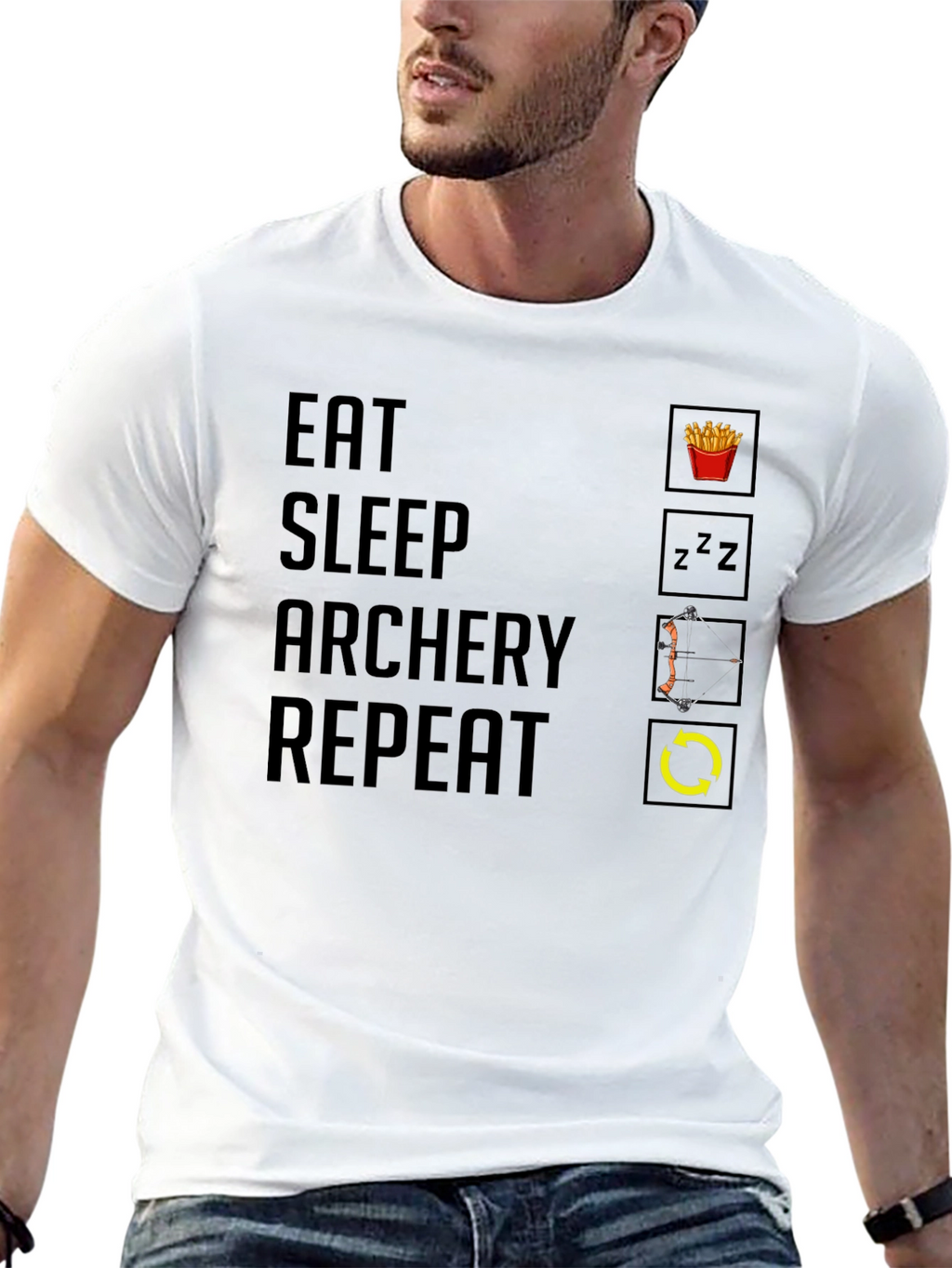 Eat Sleep Archery Repeat Graphic Tee