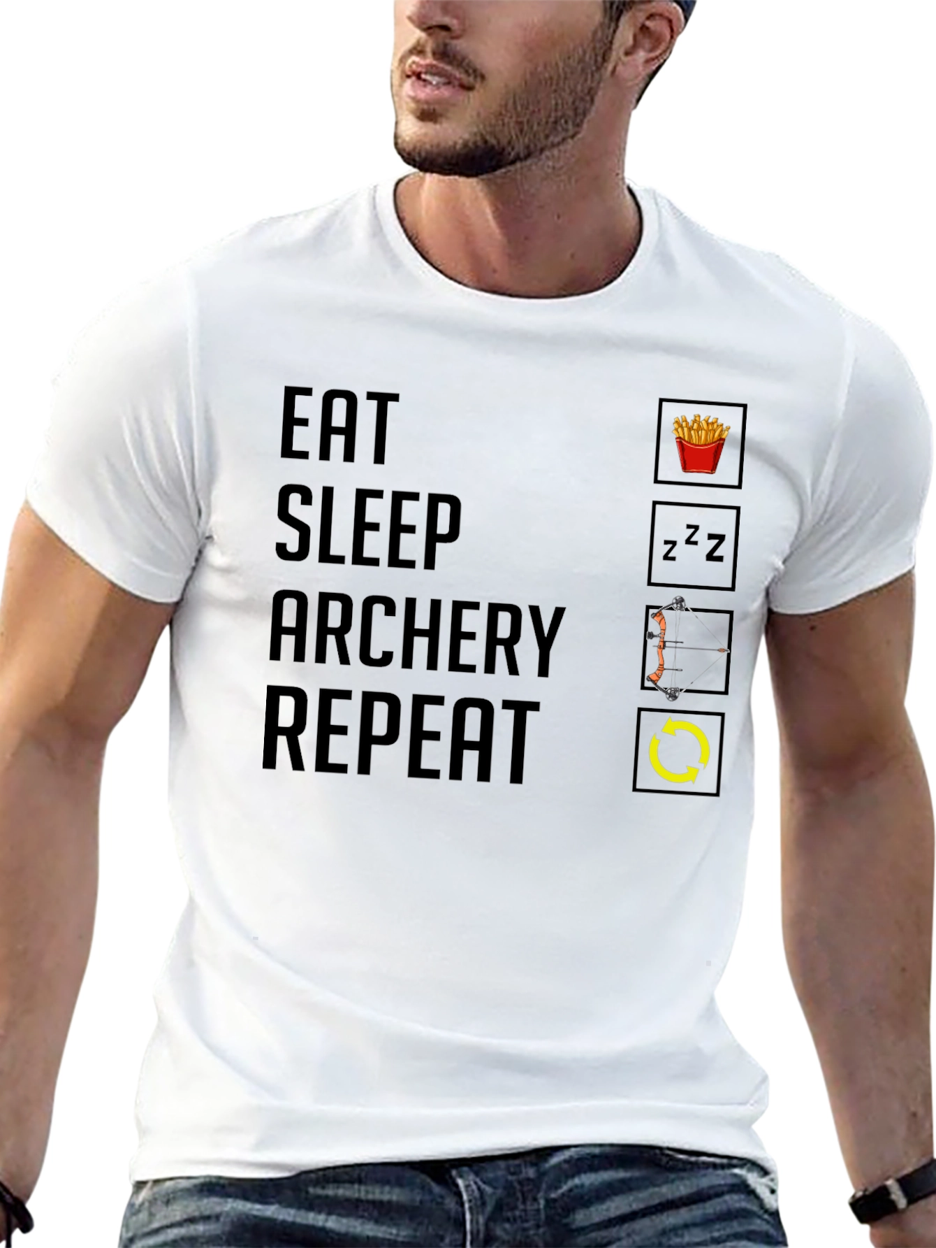 Eat Sleep Archery Repeat Graphic Tee
