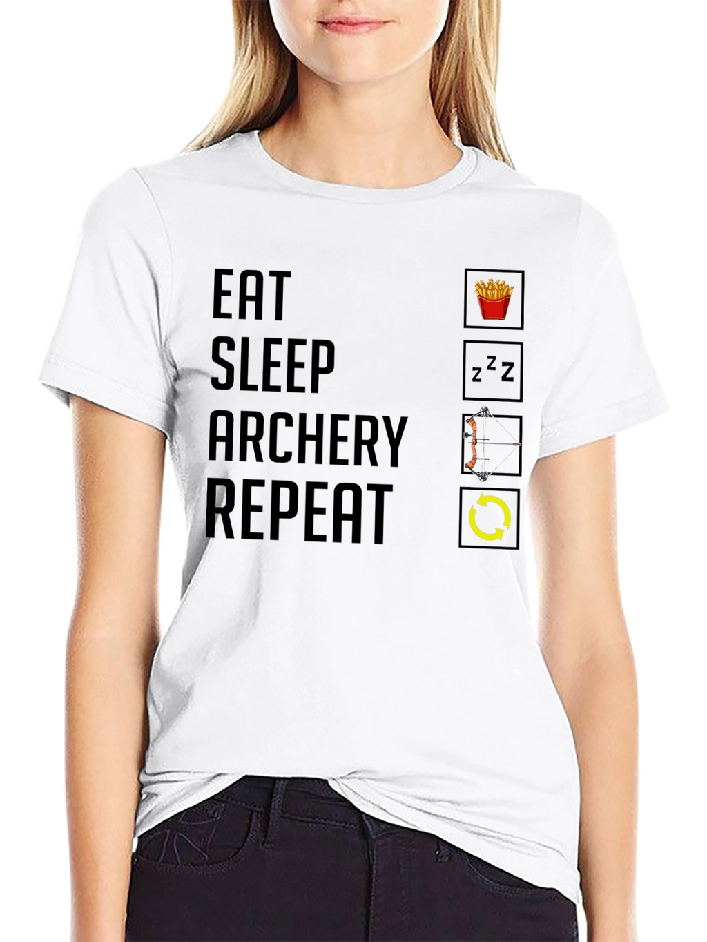 Eat Sleep Archery Repeat Graphic Tee