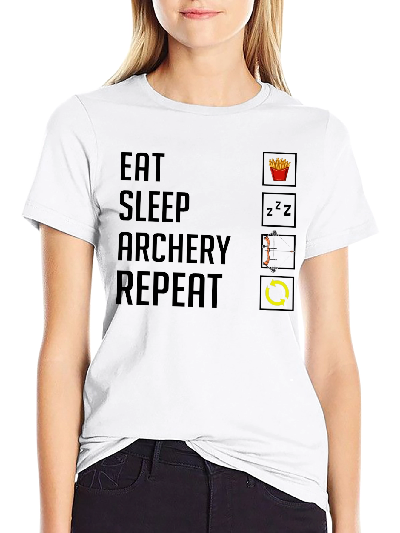 Eat Sleep Archery Repeat Graphic Tee