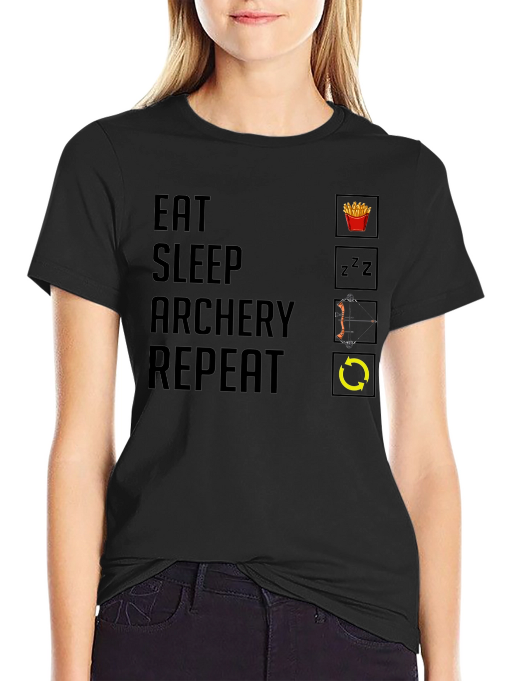 Eat Sleep Archery Repeat Graphic Tee