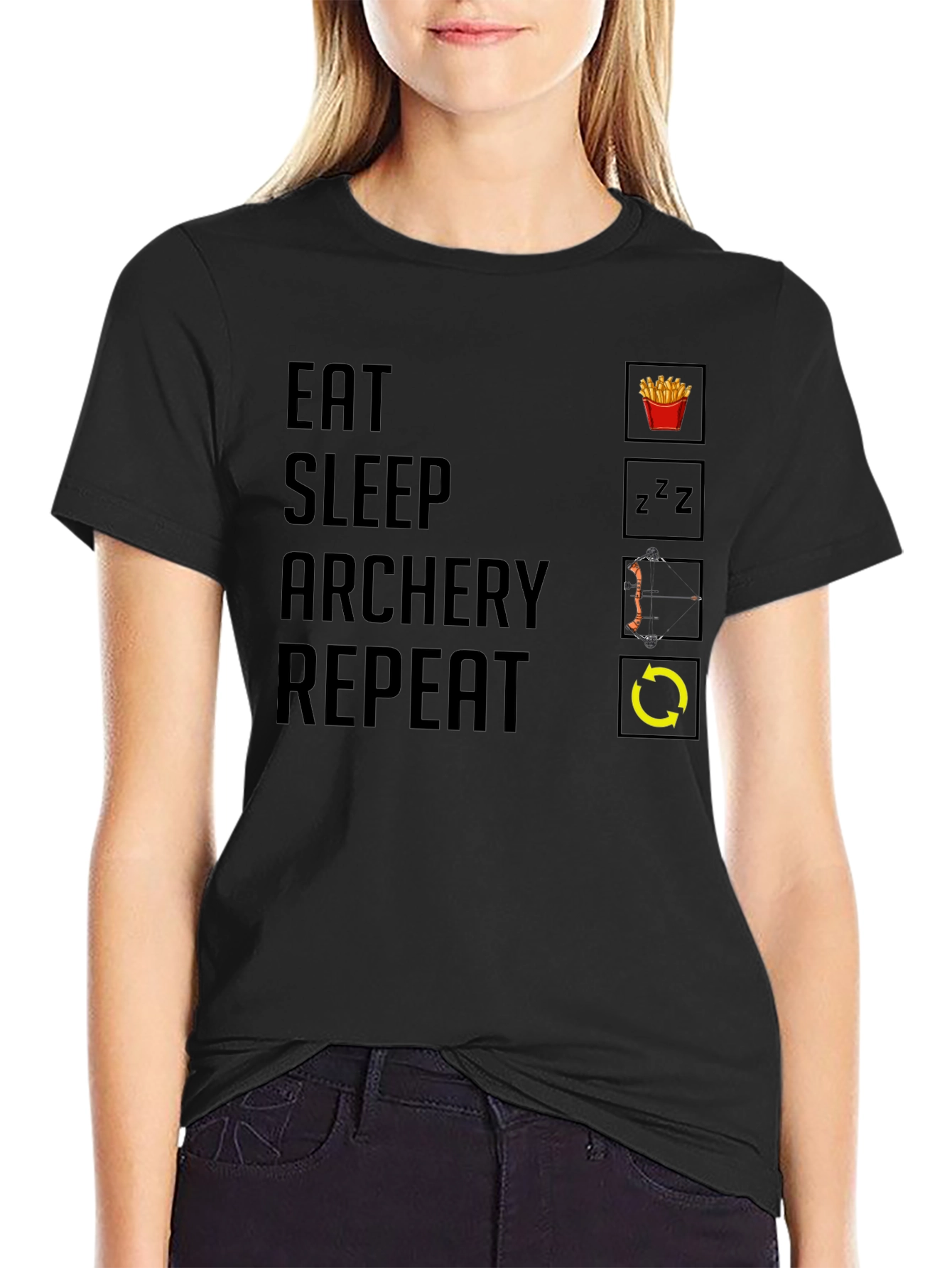 Eat Sleep Archery Repeat Graphic Tee