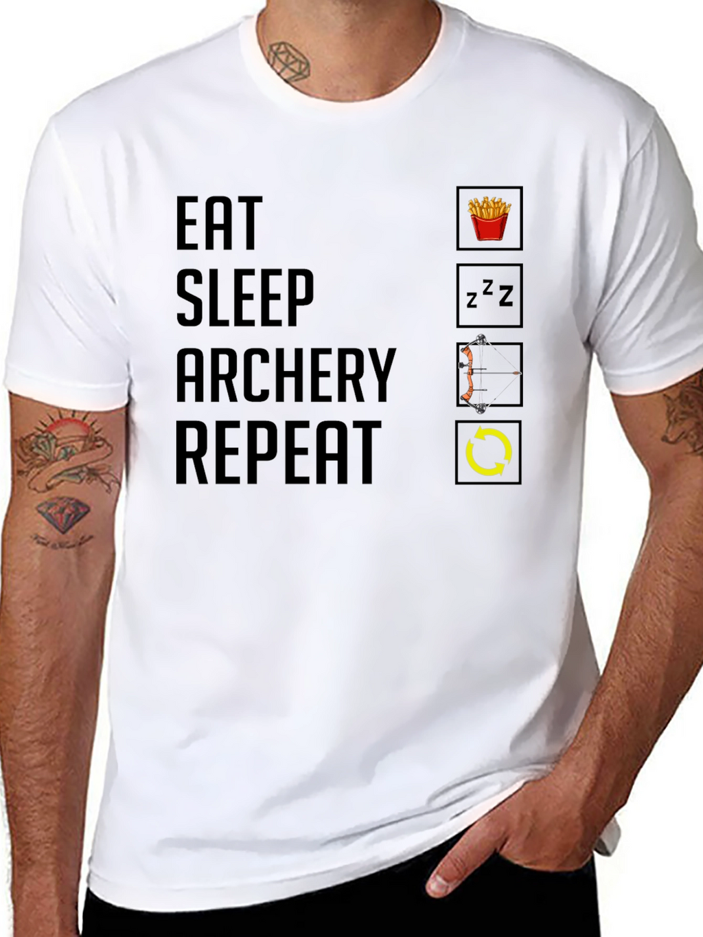 Eat Sleep Archery Repeat Graphic Tee