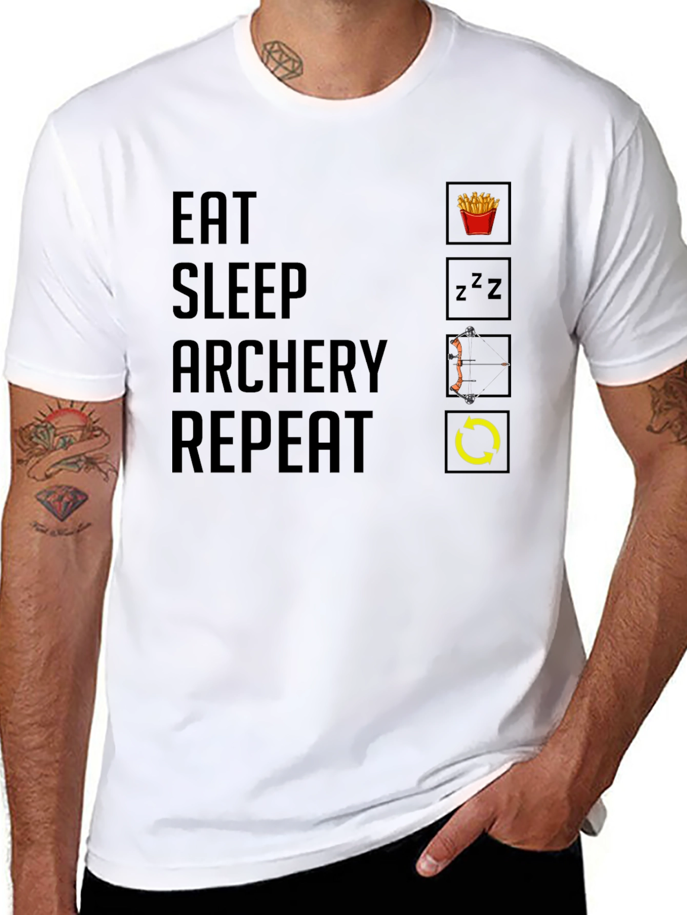 Eat Sleep Archery Repeat Graphic Tee