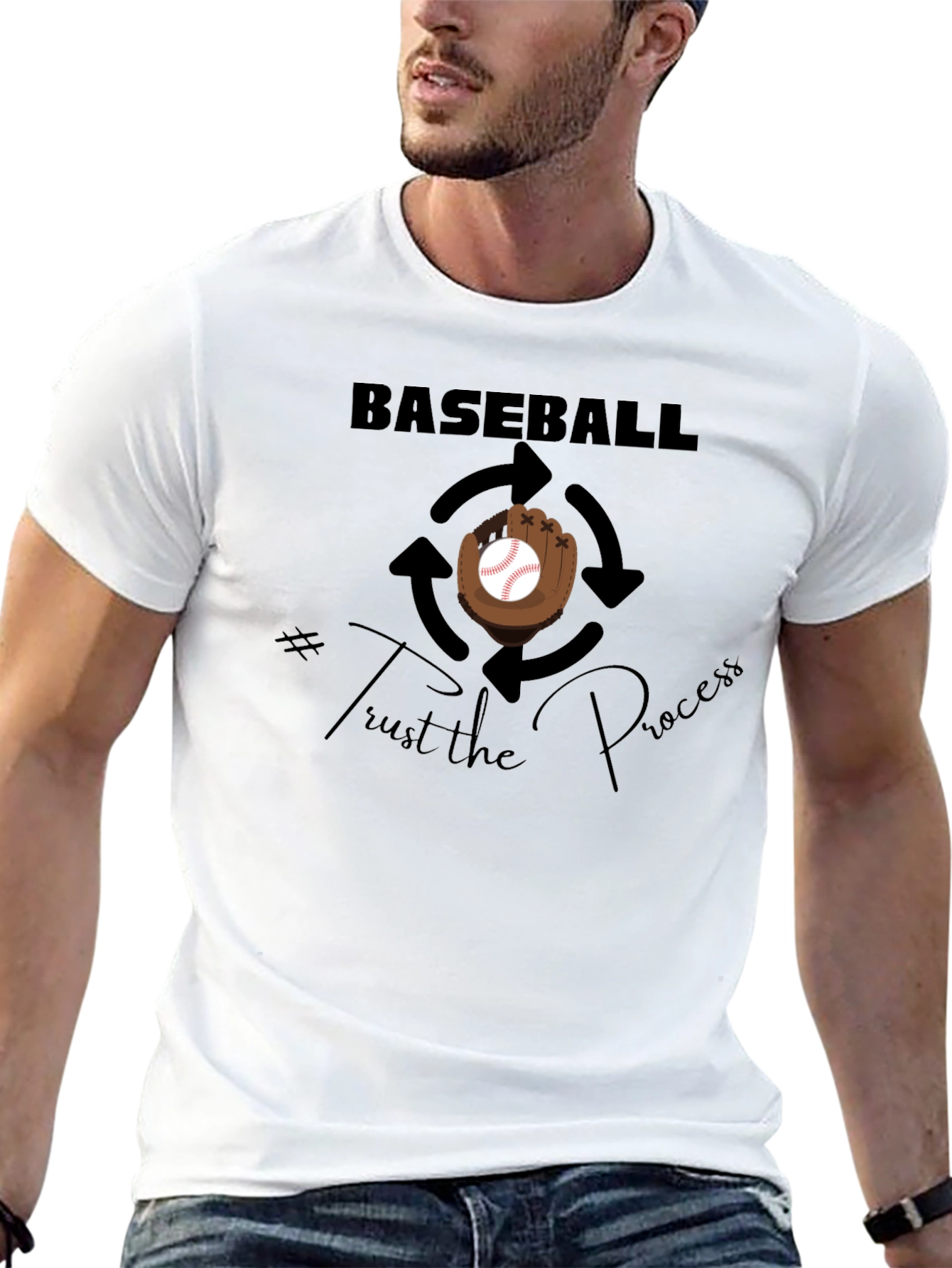 Baseball Trust the Process Graphic T-Shirt