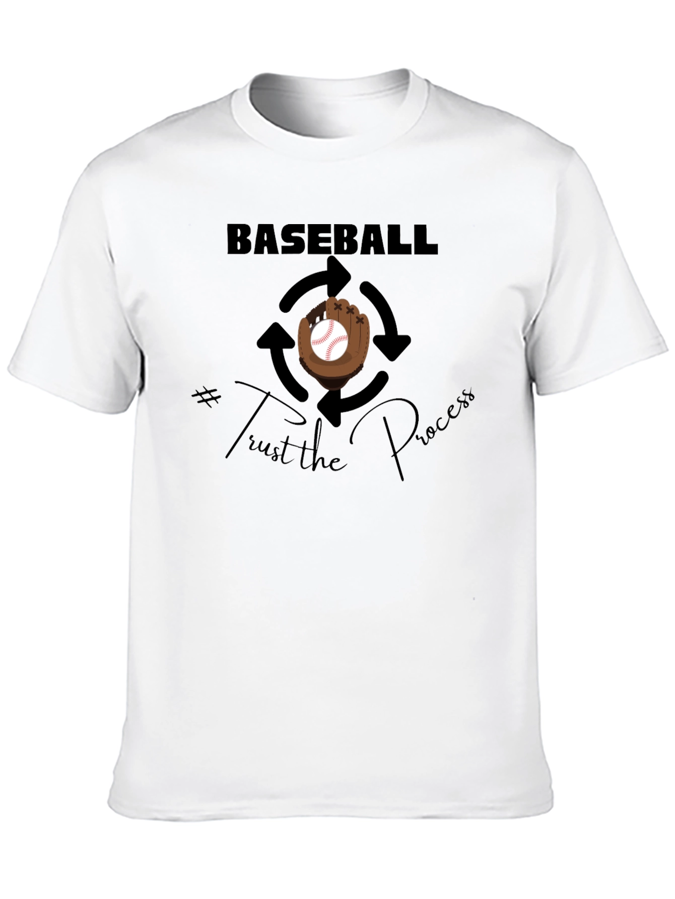 Baseball Trust the Process Graphic T-Shirt