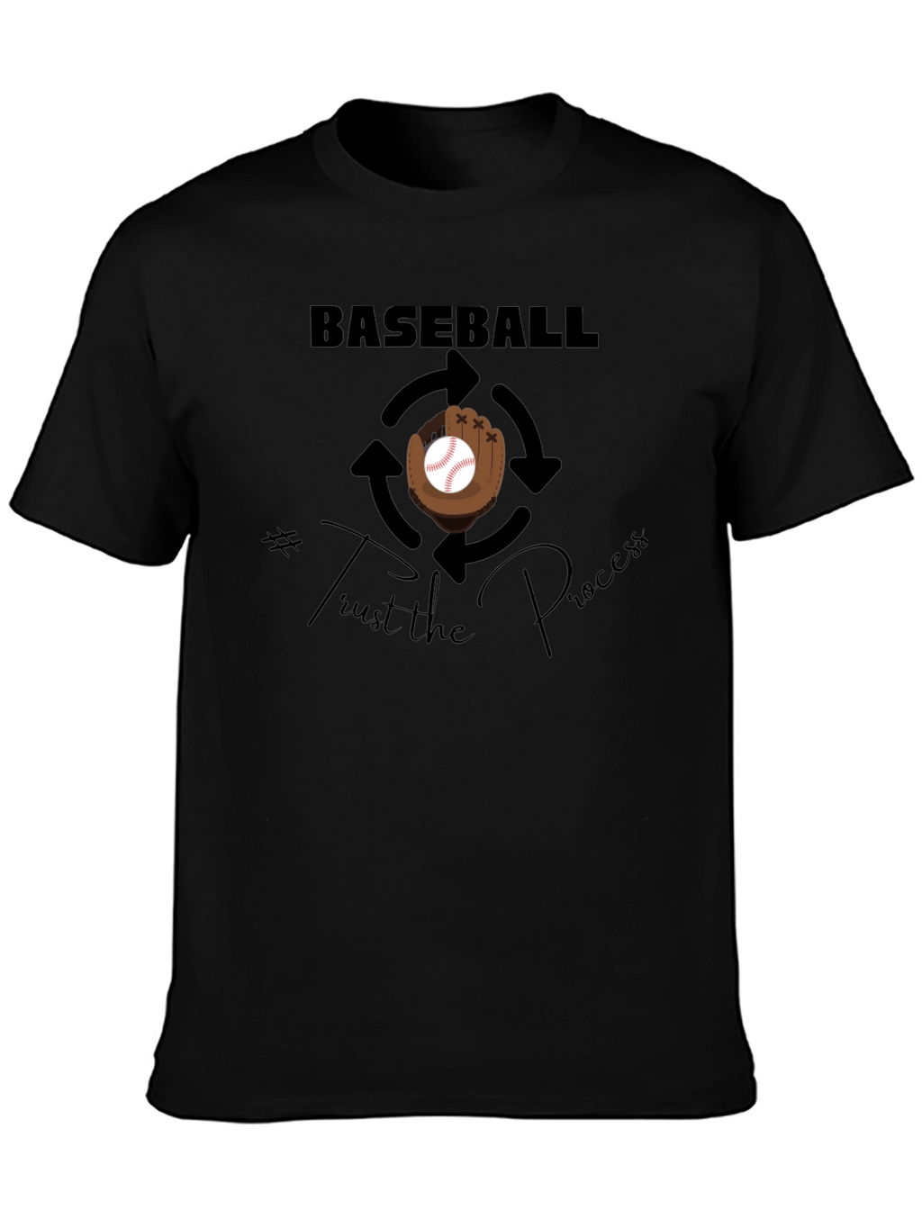 Baseball Trust the Process Graphic T-Shirt