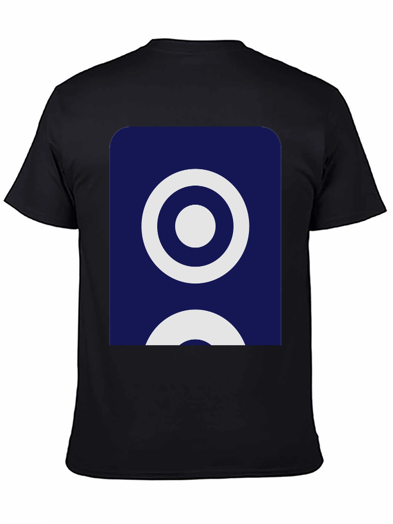 Stylish Black Tee with Geometric Circle Design