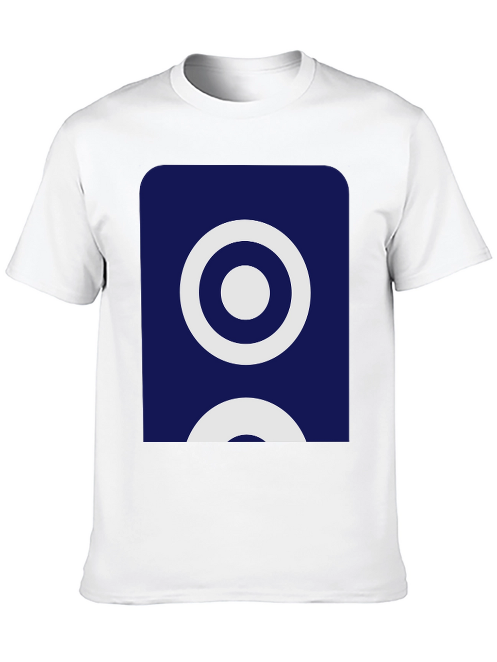 Stylish Black Tee with Geometric Circle Design