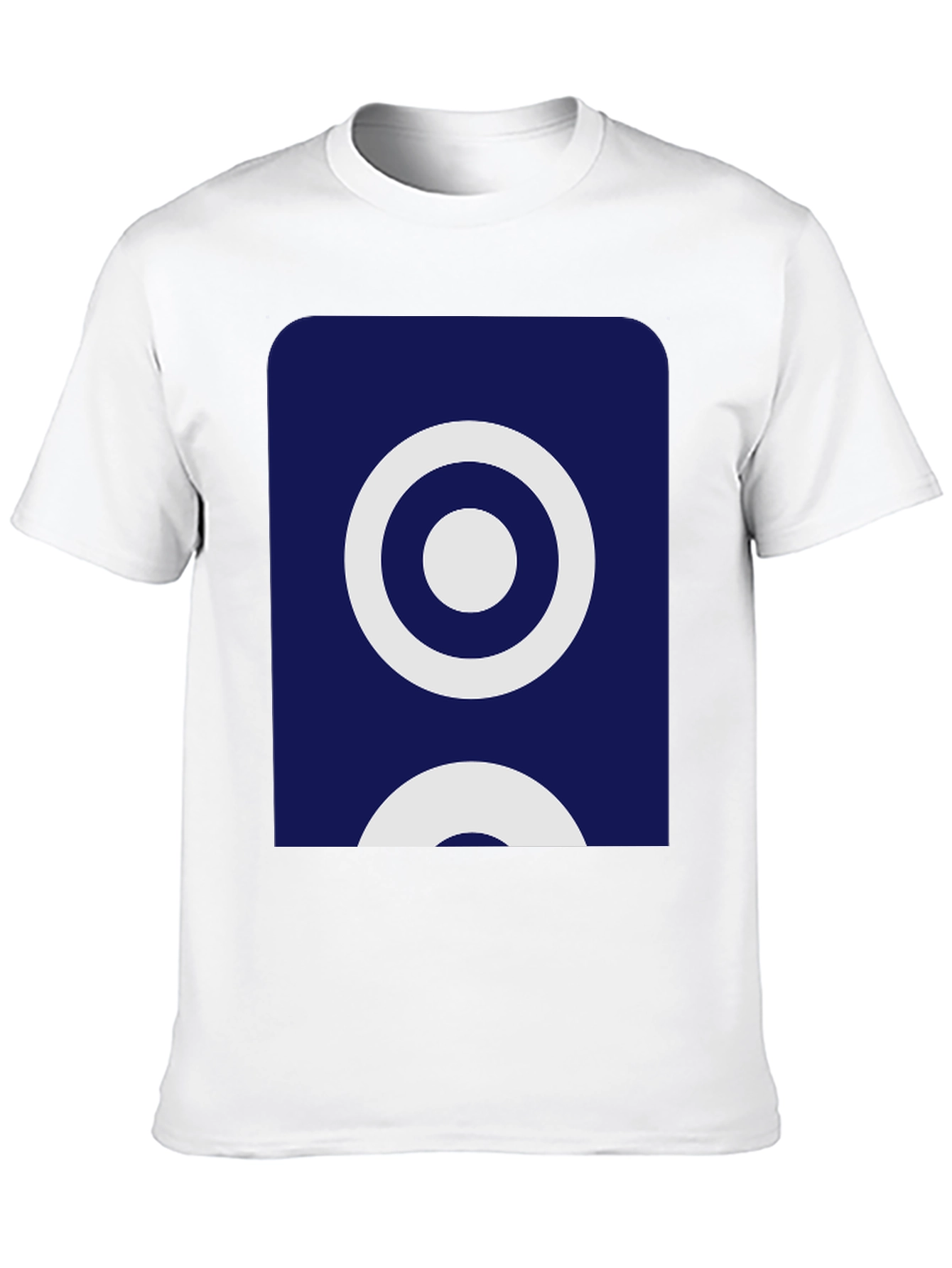 Stylish Black Tee with Geometric Circle Design