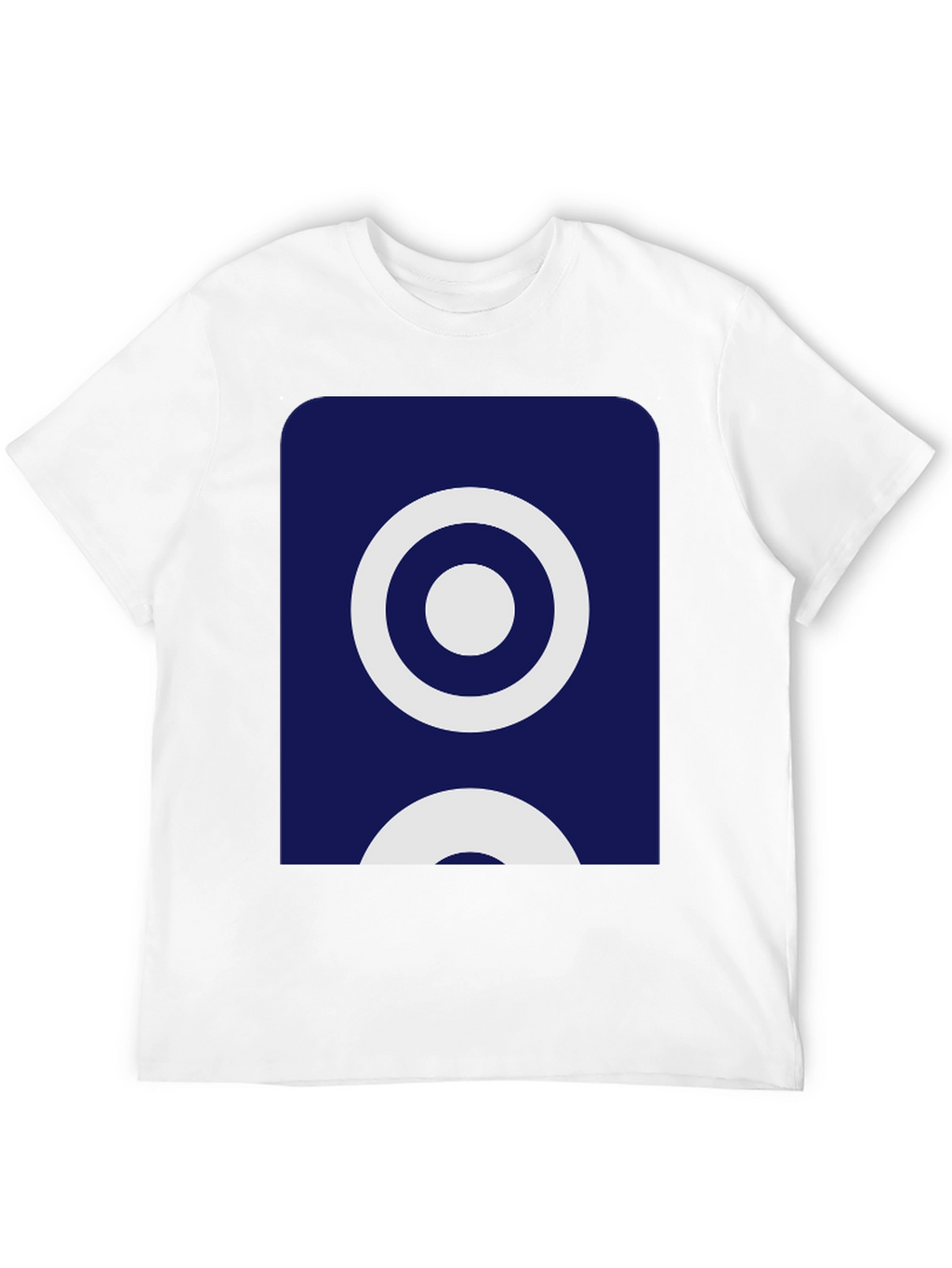 Stylish Black Tee with Geometric Circle Design