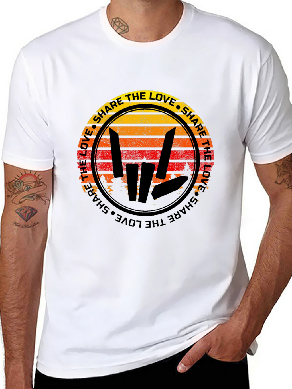 Share the Love Graphic T-Shirt - Black