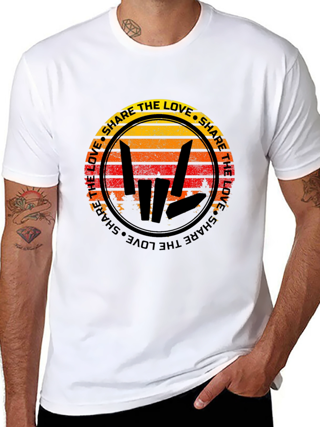 Share the Love Graphic T-Shirt - Black