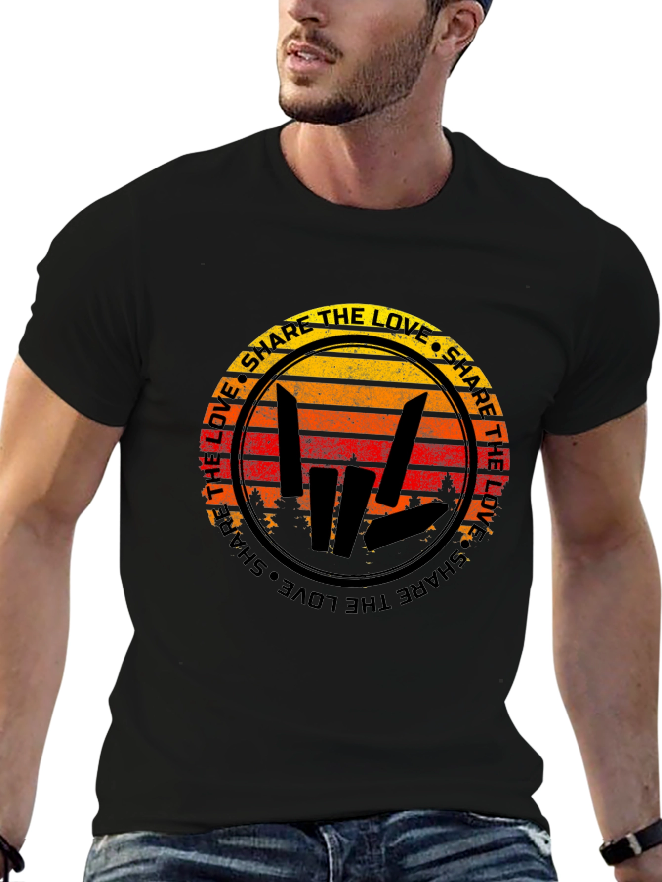 Share the Love Graphic T-Shirt - Black