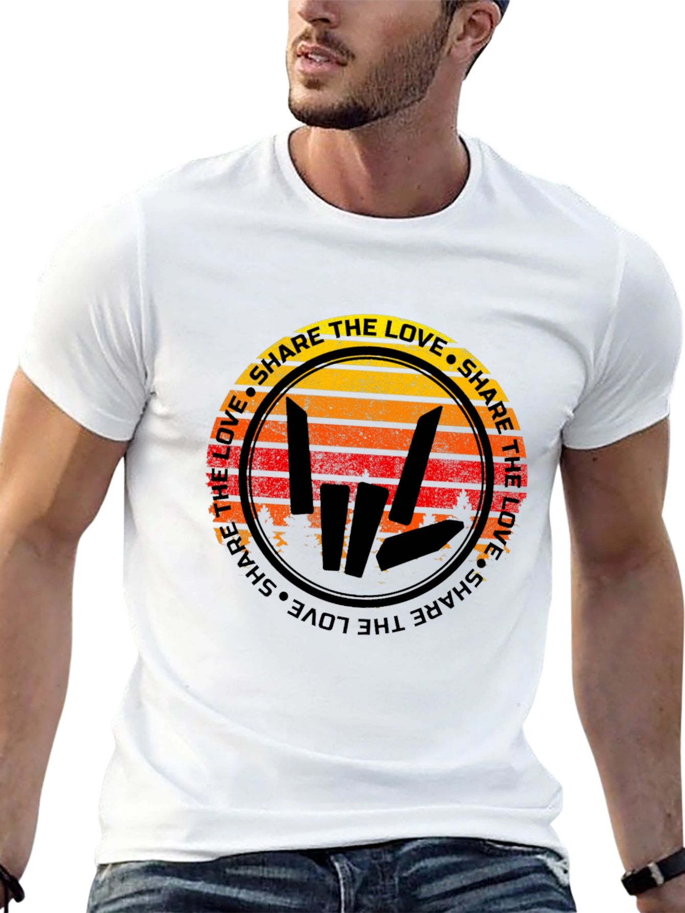 Share the Love Graphic T-Shirt - Black