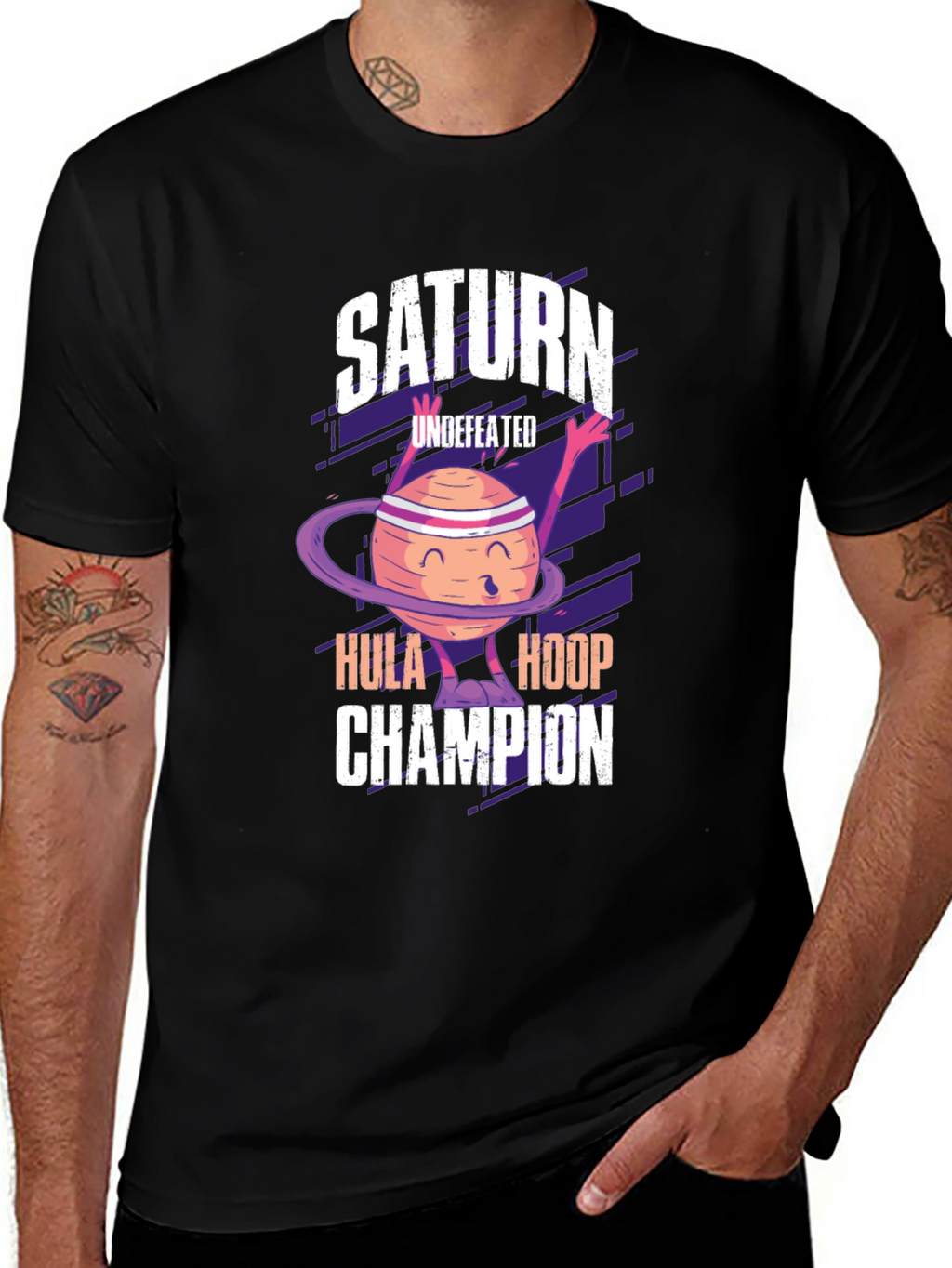 Saturn Hula Hoop Champion Graphic T-Shirt