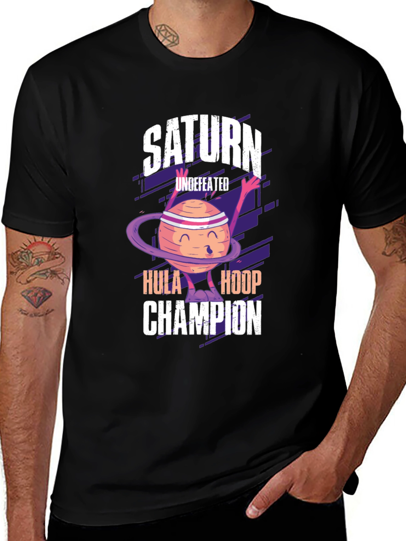 Saturn Hula Hoop Champion Graphic T-Shirt