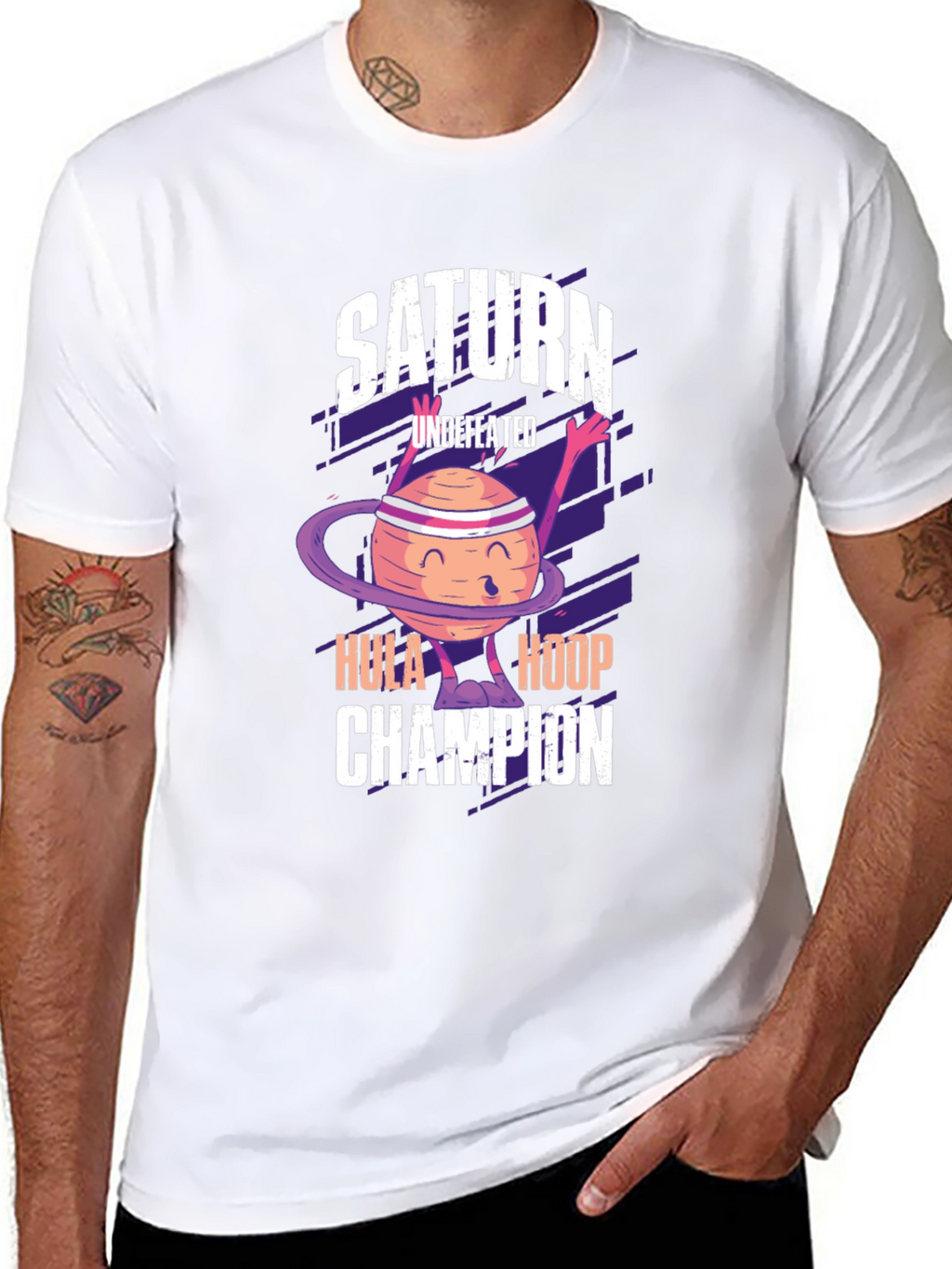 Saturn Hula Hoop Champion Graphic T-Shirt
